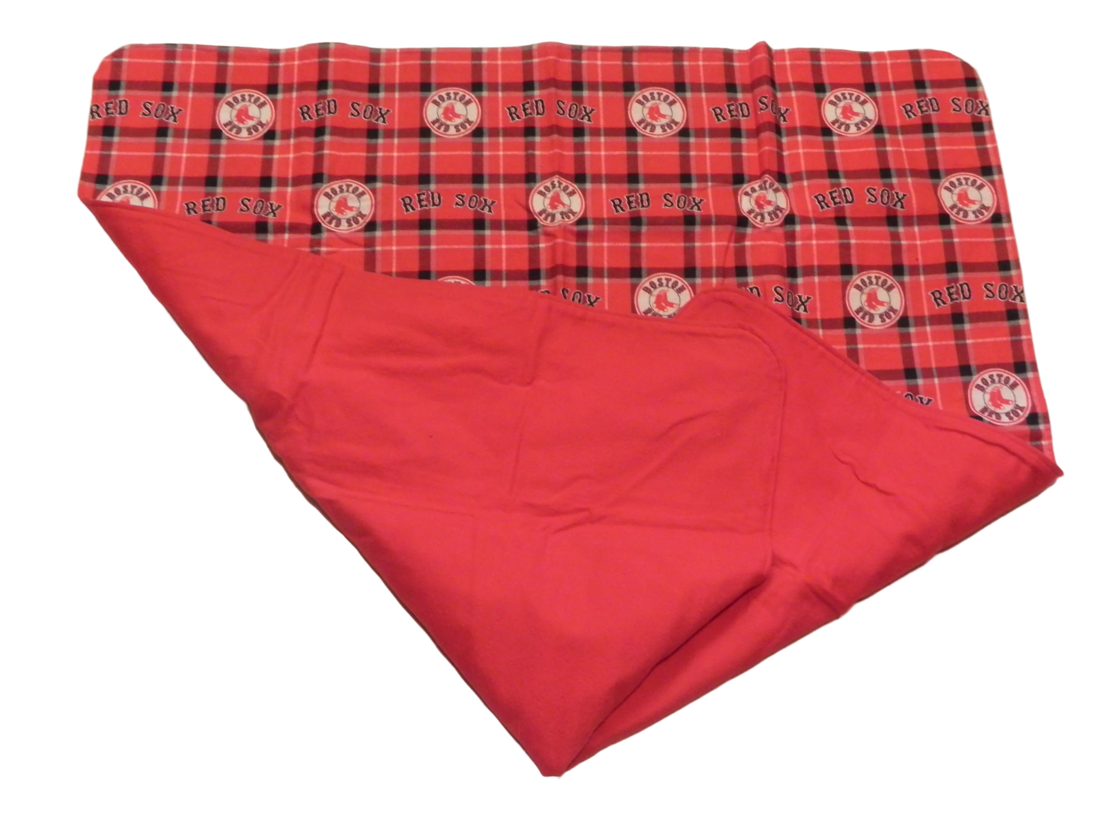 Handmade MLB Boston Red Sox Baby Blanket or Adult Lap Throw