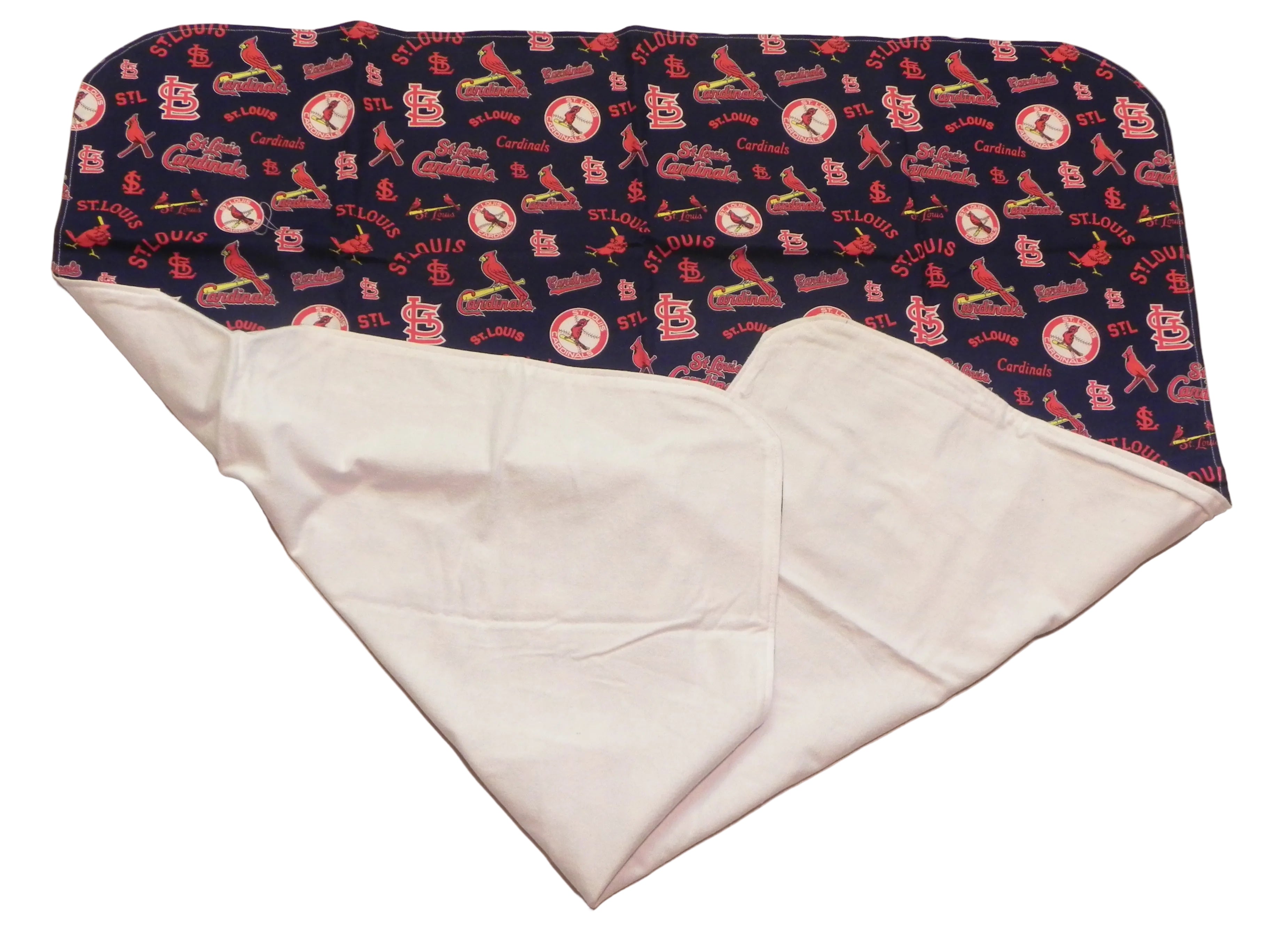 Handmade MLB Saint Louis Cardinals Baby Blanket or Adult Lap Throw Blue