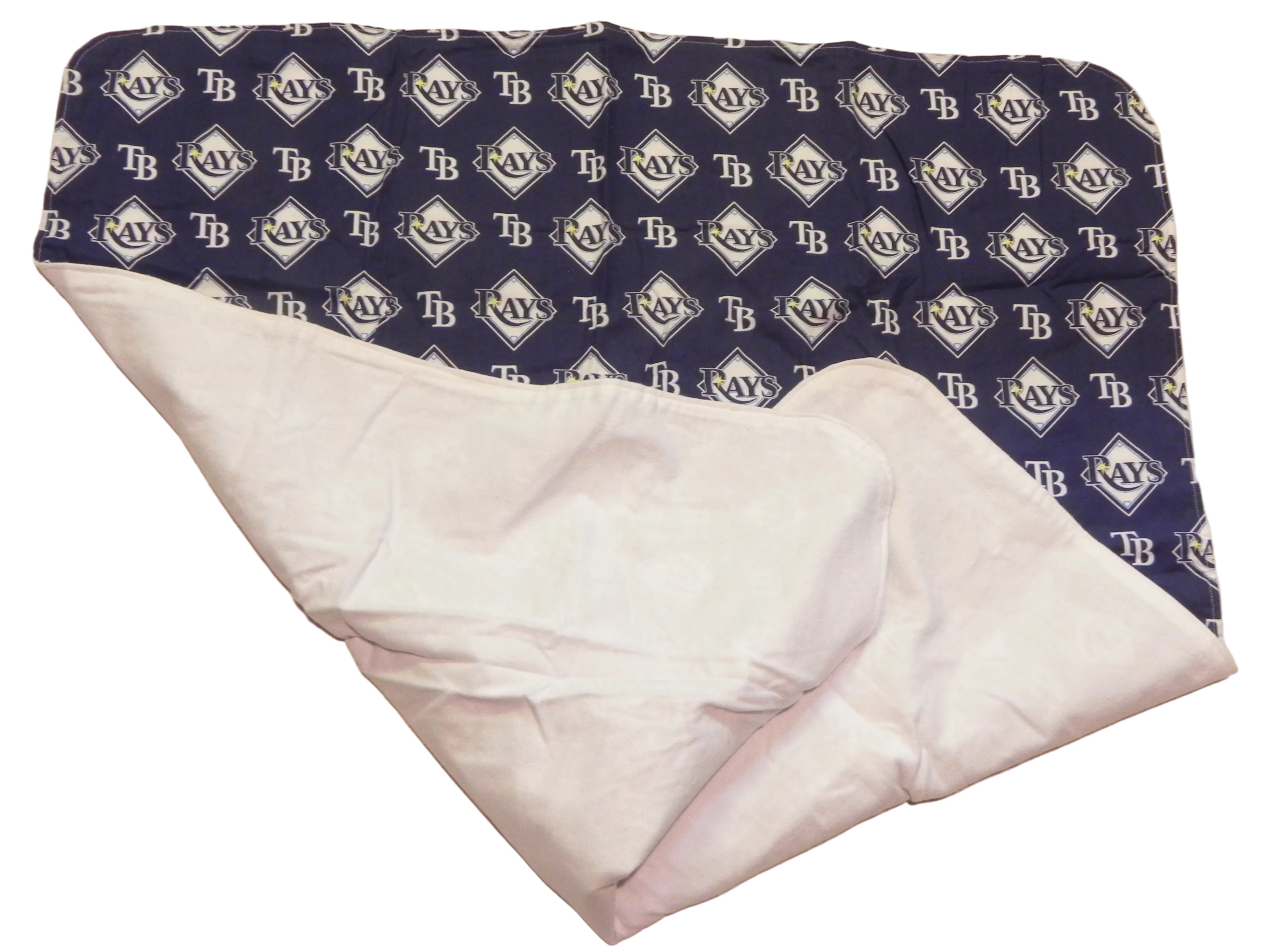 Handmade MLB Tampa Bay Rays Baby Blanket or Adult Lap Throw