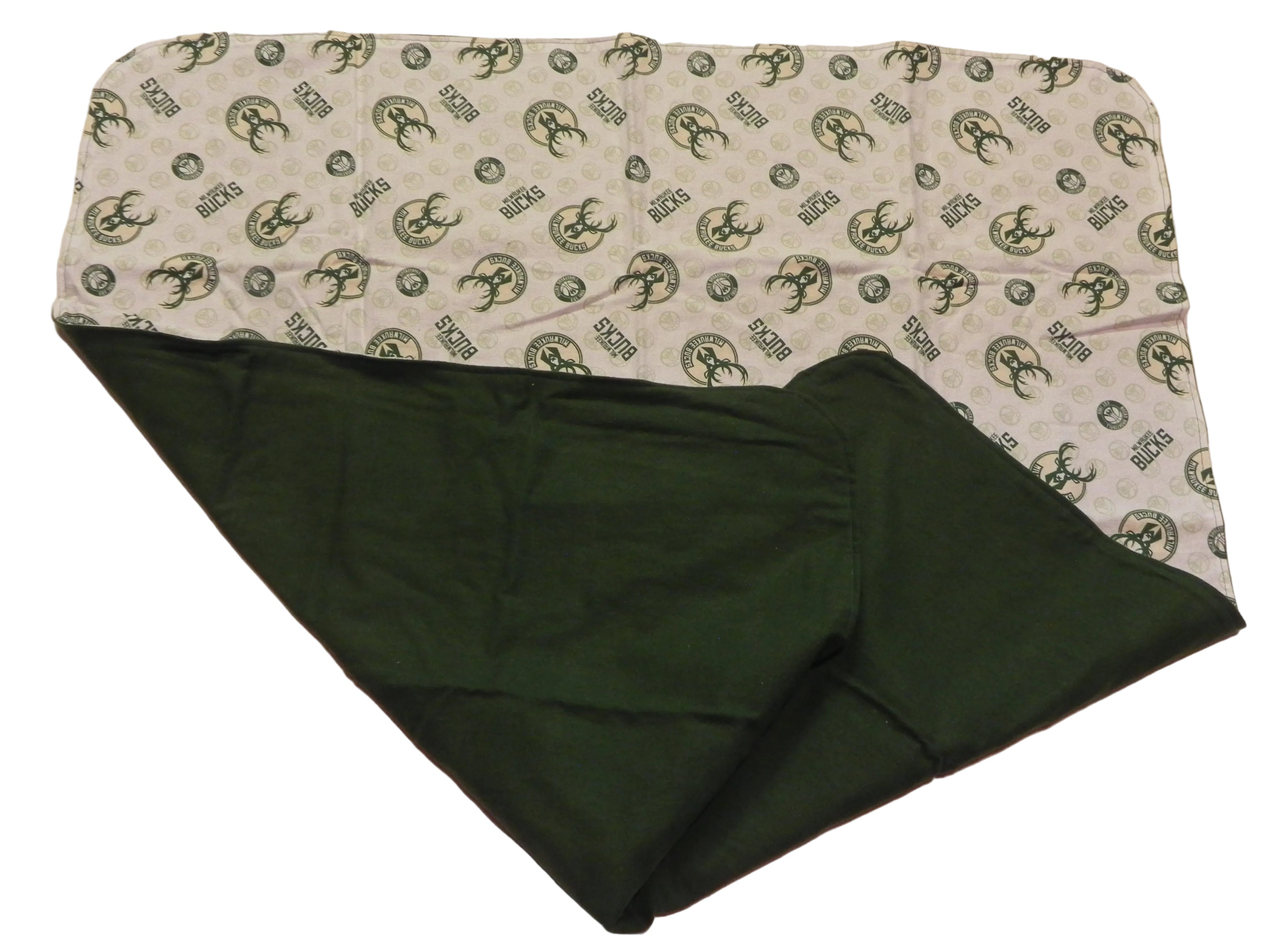 Handmade NBA Milwaukee Bucks Baby Blanket or Adult Lap Throw