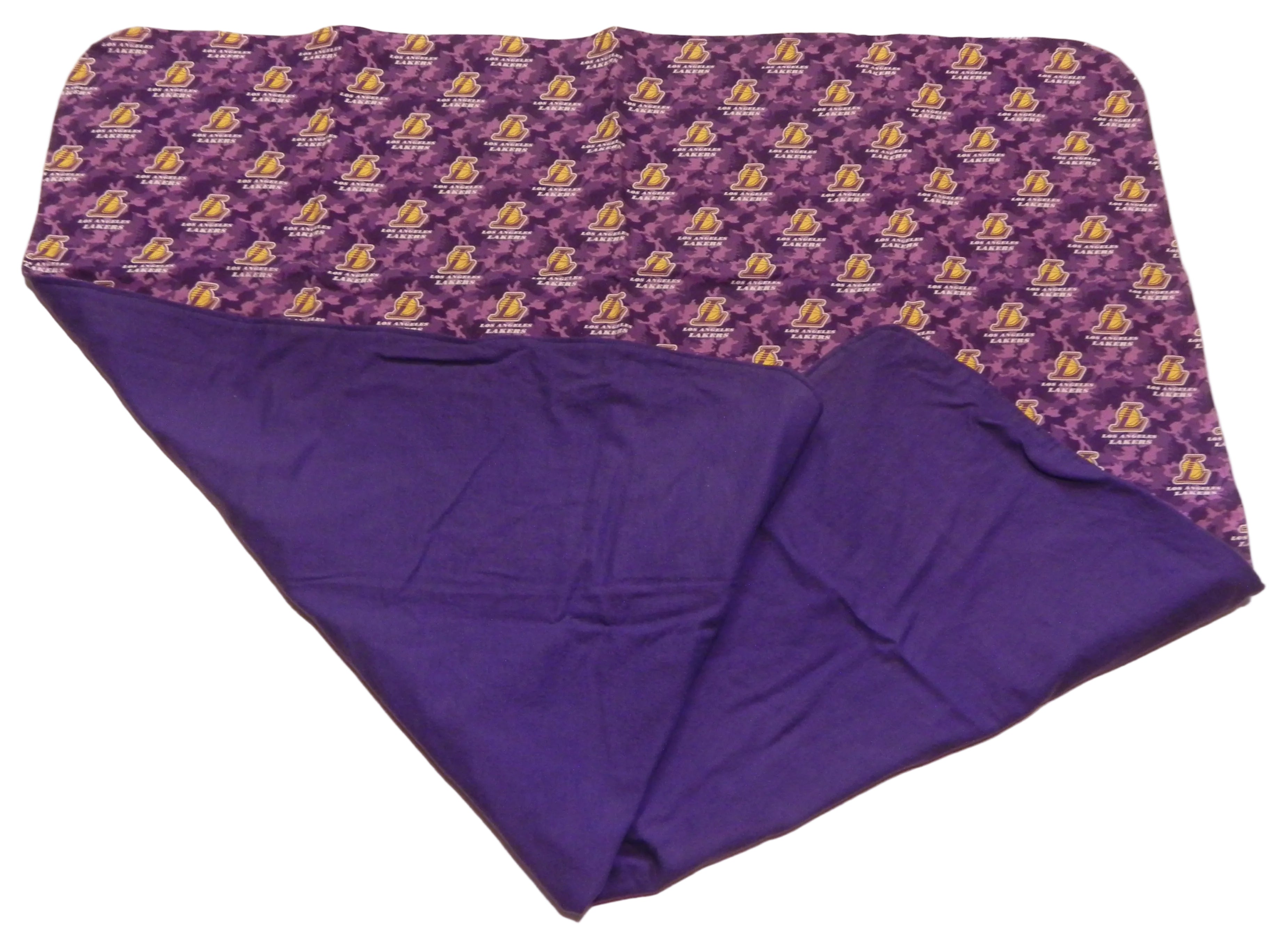 Handmade NBA Los Angeles Lakers Baby Blanket or Adult Lap Throw Purple
