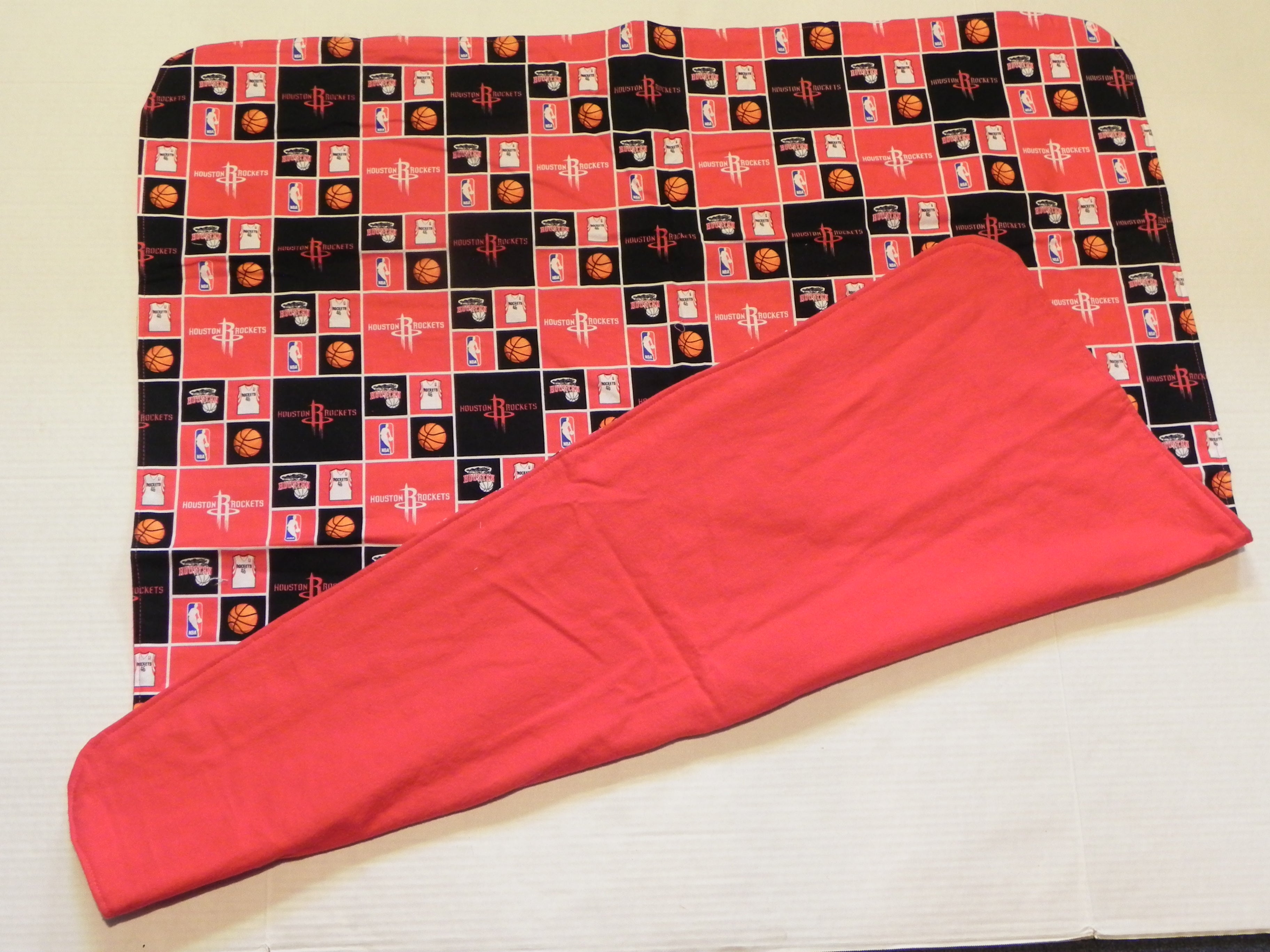 Handmade NBA Houston Rockets Baby Blanket or Adult Lap Throw
