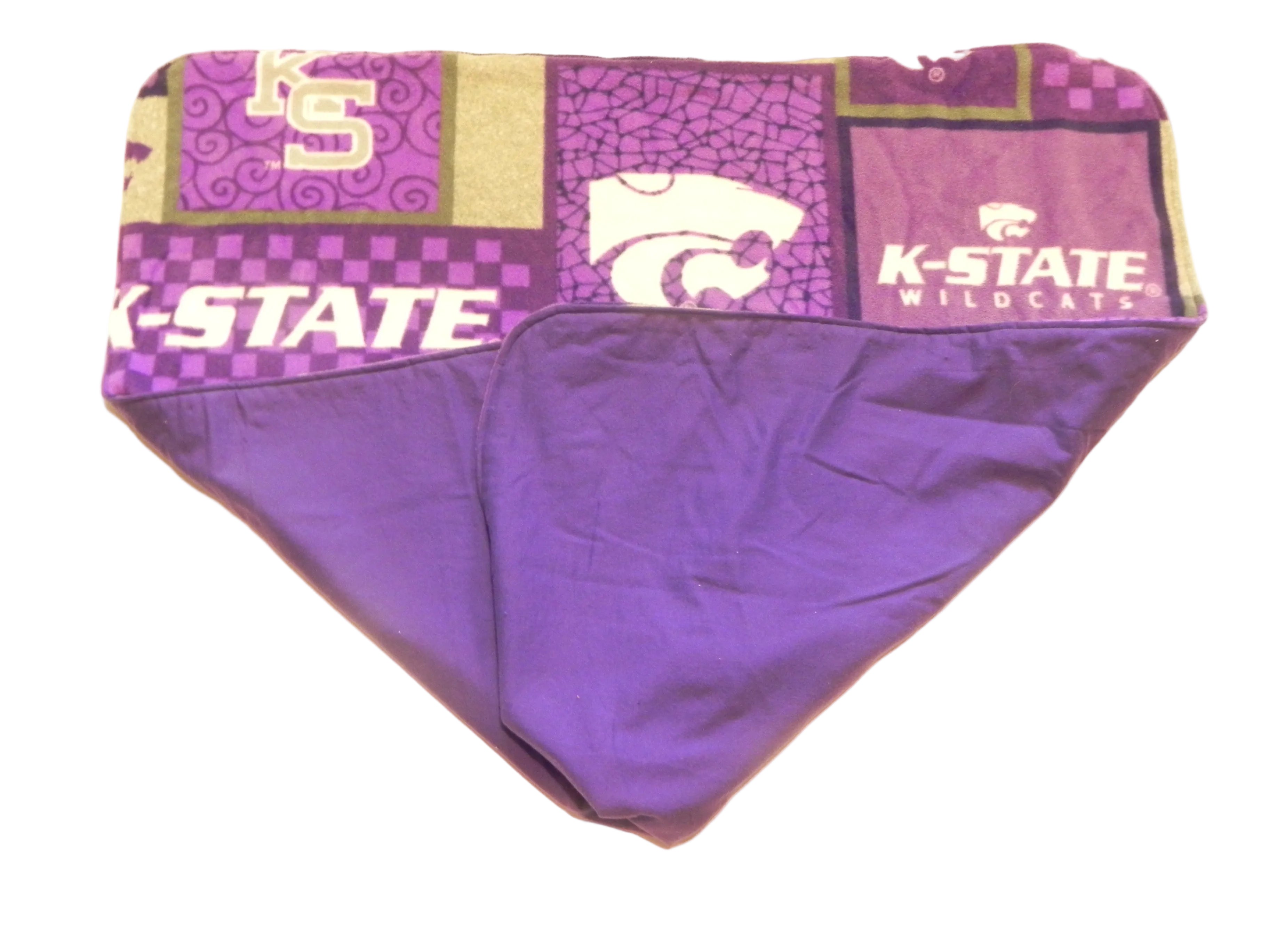 Handmade NCAA Kansas State Wildcats Baby Blanket or Adult Lap Throw
