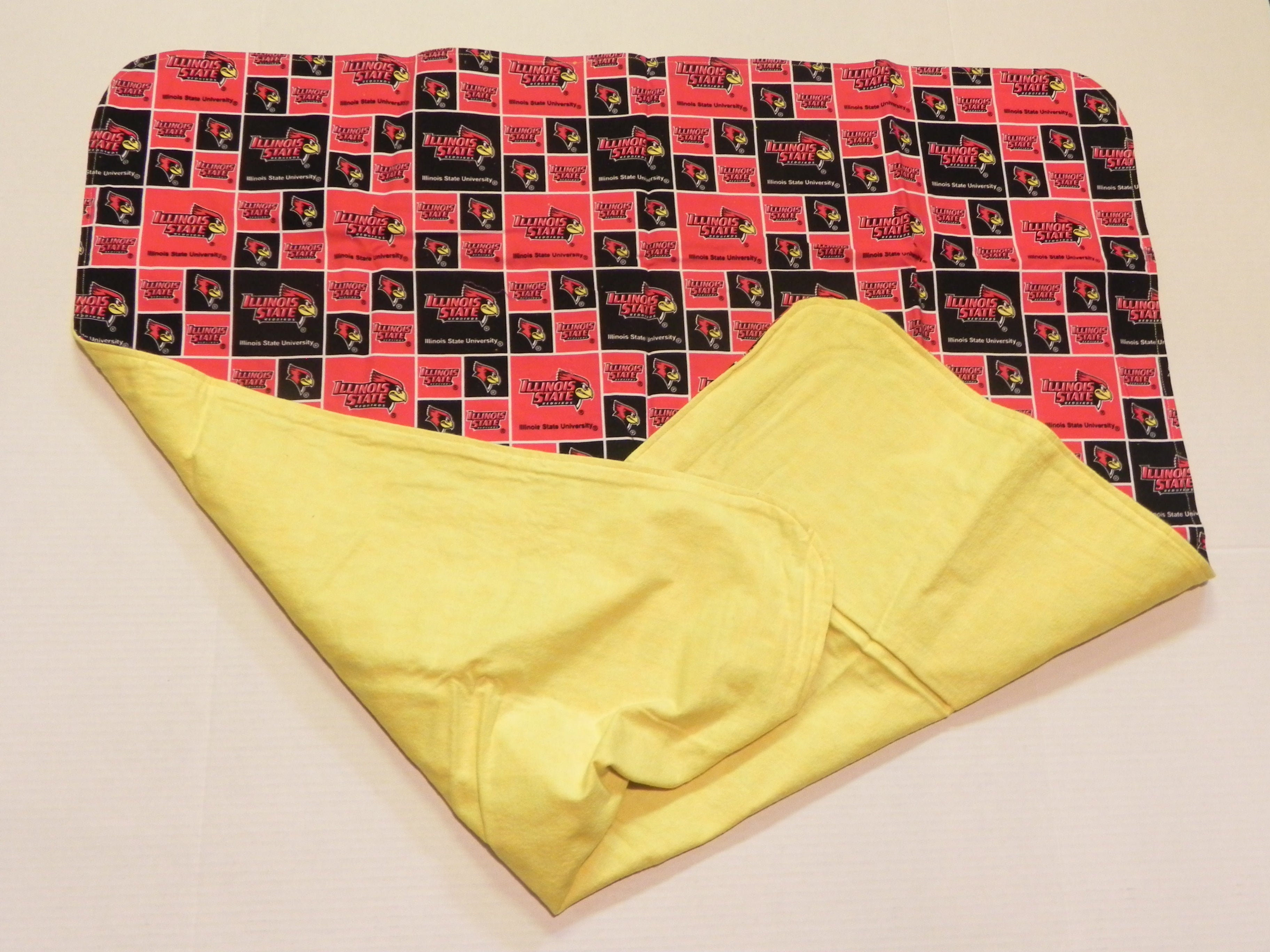 Handmade NCAA Illinois State Redbirds Baby Blanket or Adult Lap Throw