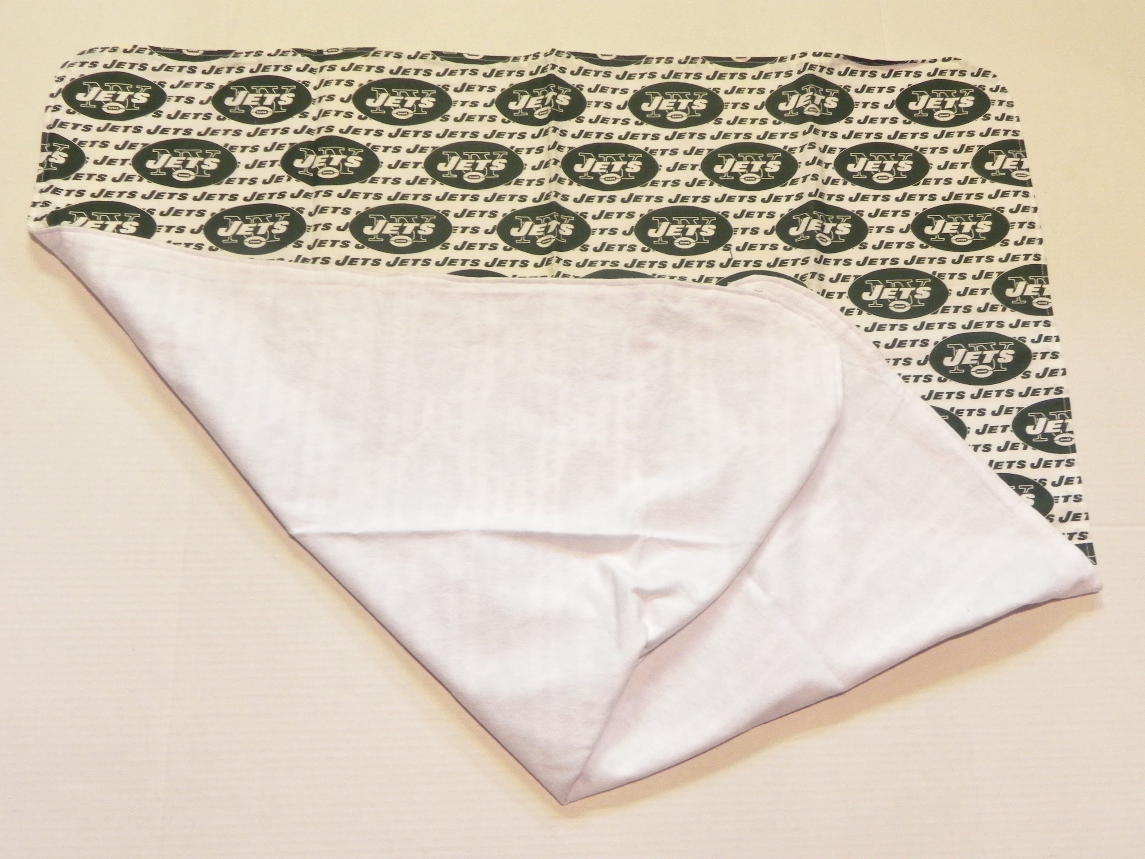 Handmade NFL New York Jets Baby Blanket or Adult Lap Throw
