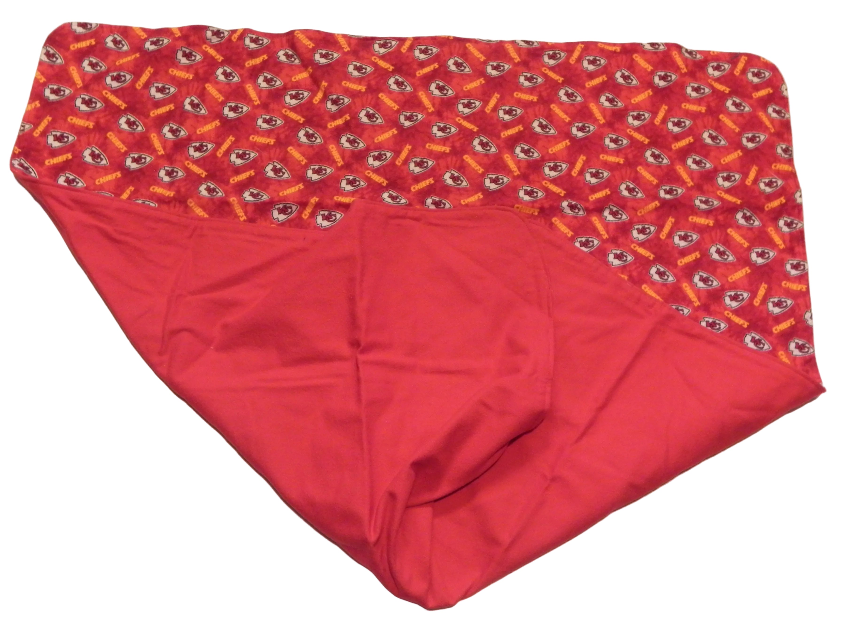 Handmade NFL Kansas City Chiefs Baby Blanket or Adult Lap Throw - Flannel