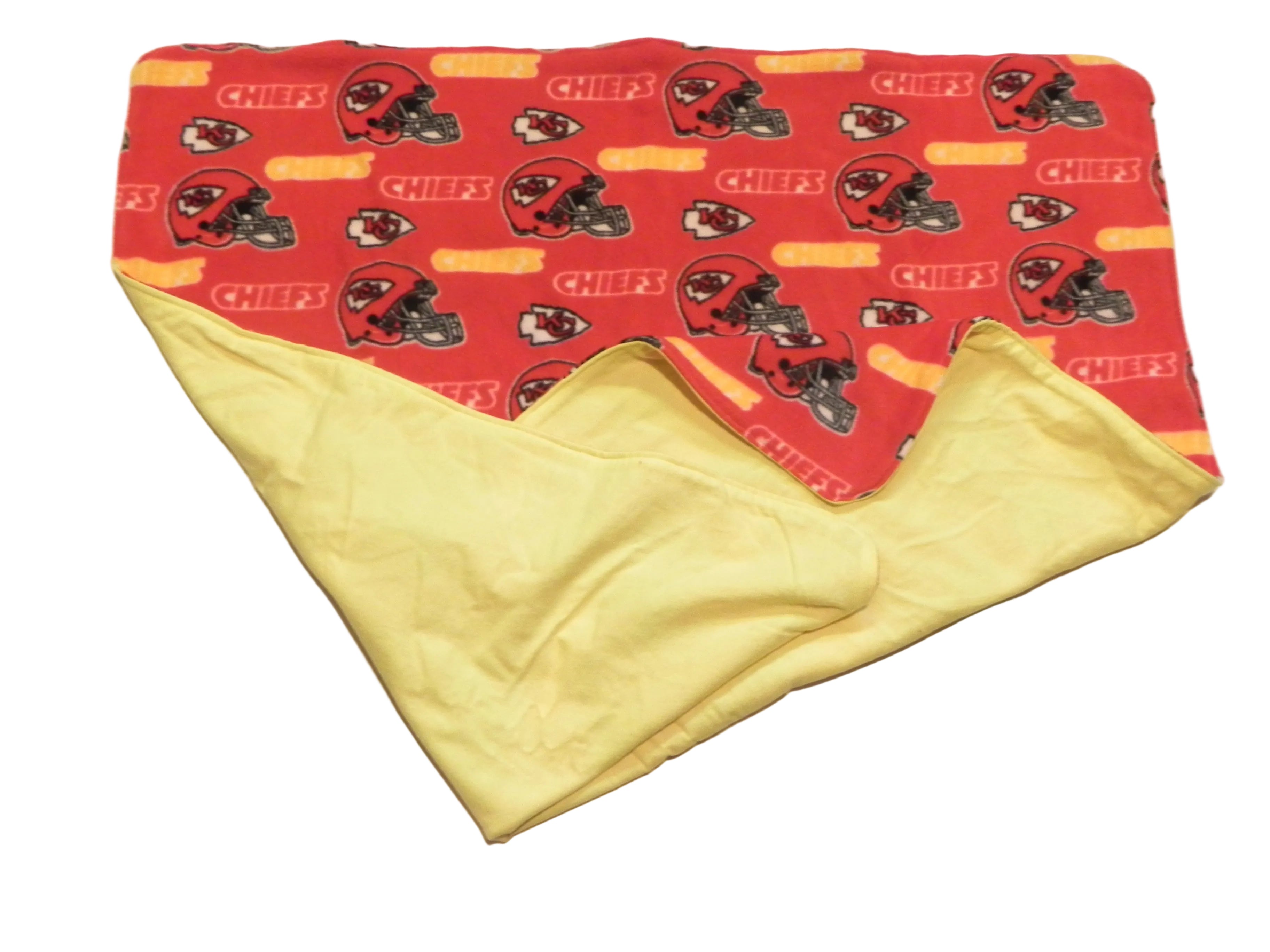 Handmade NFL Kansas City Chiefs Fleece Baby Blanket or Adult Lap Throw