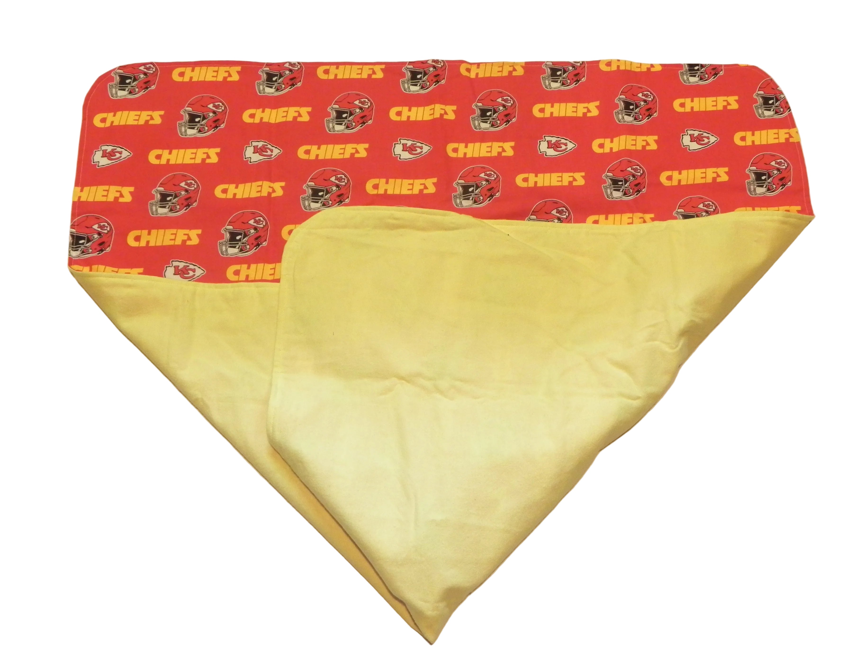 Handmade NFL Kansas City Chiefs Baby Blanket or Adult Lap Throw - Cotton