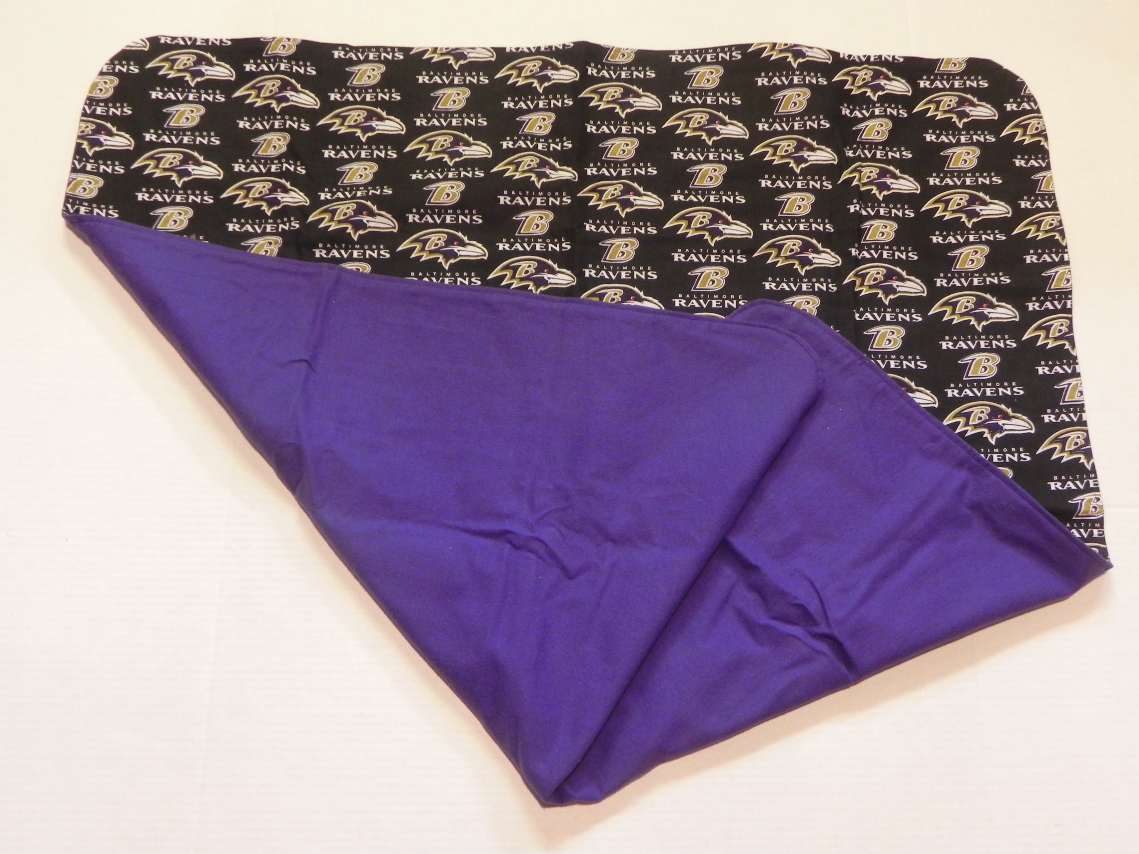 Handmade NFL Baltimore Ravens Baby Blanket or Adult Lap Throw