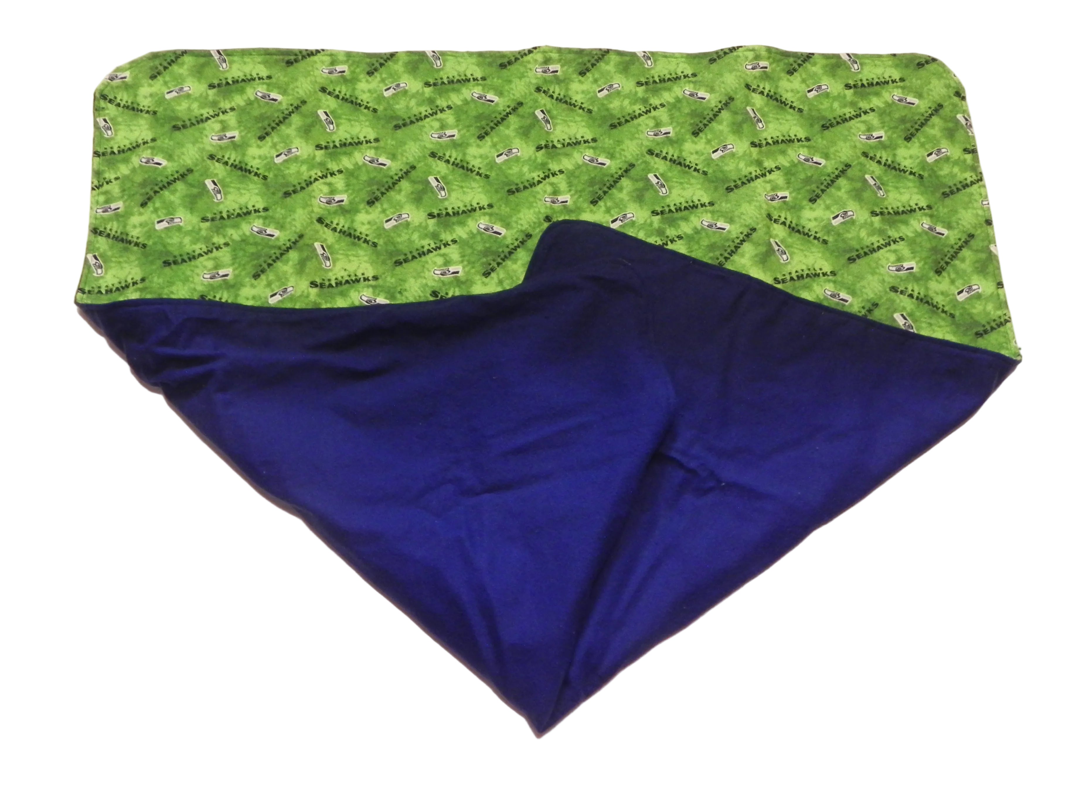 Handmade NFL Seattle Seahawks Baby Blanket or Adult Lap Throw-Blue