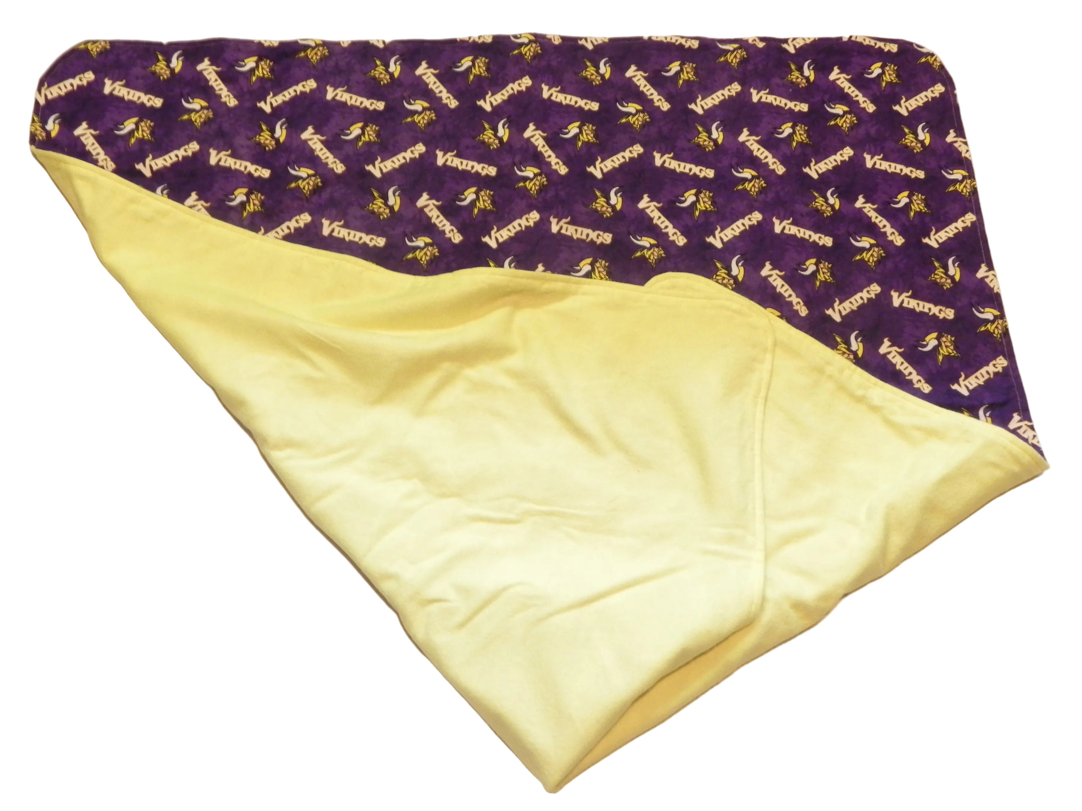 Handmade NFL Minnesota Vikings Baby Blanket or Adult Lap Throw-Yellow