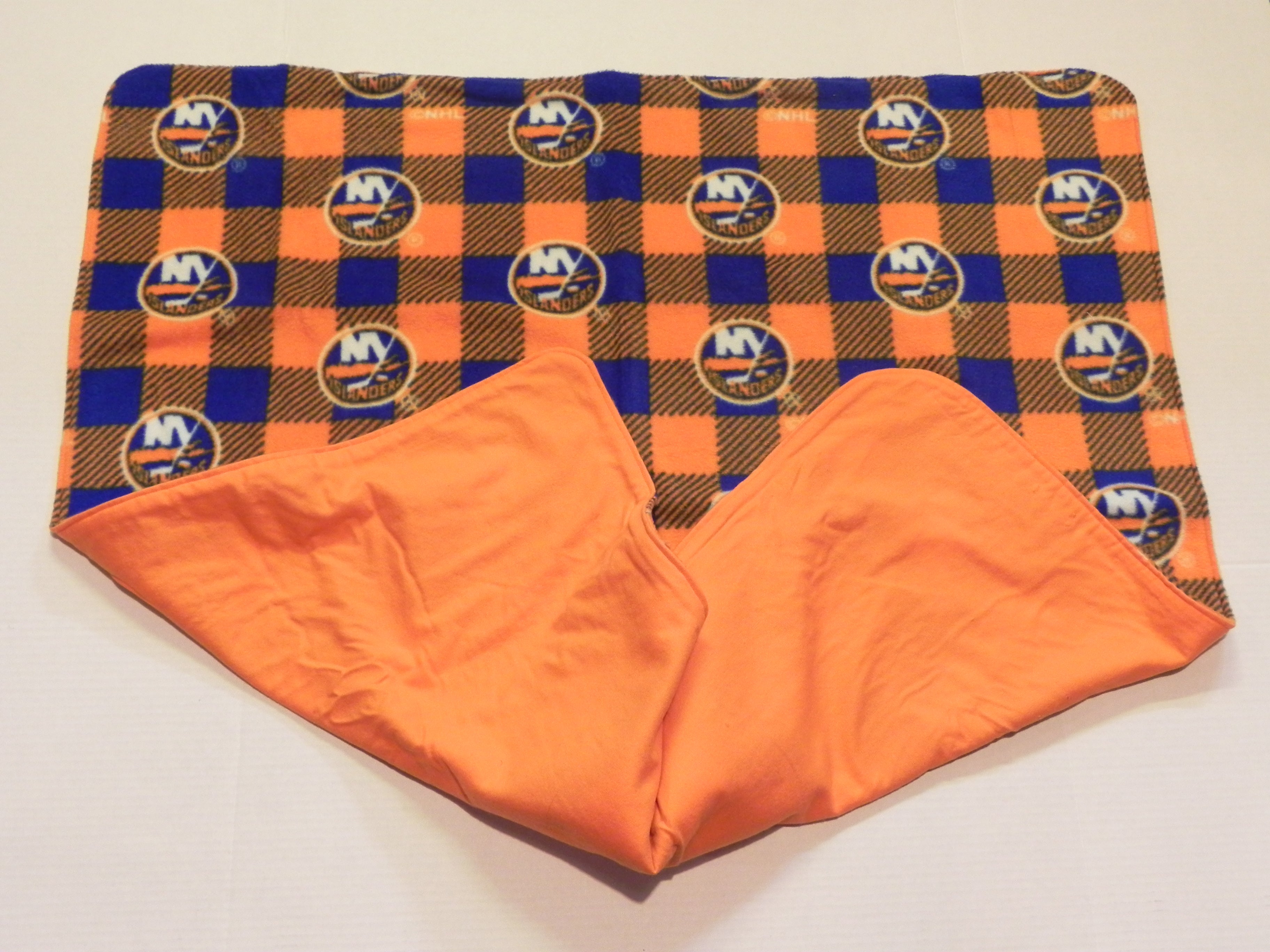 Handmade NHL NY Islanders Baby-Adult Blanket Throw Orange