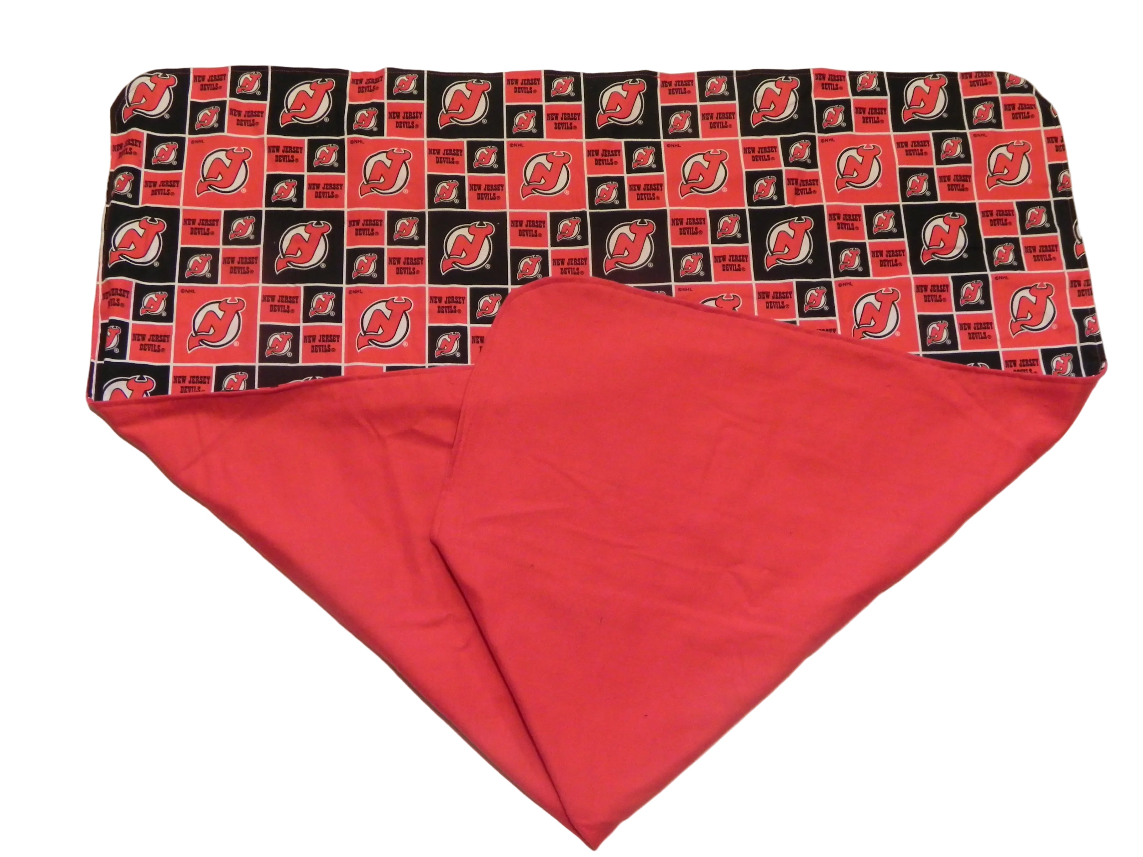 Handmade NHL New Jersey Devils Baby Blanket or Adult Lap Throw