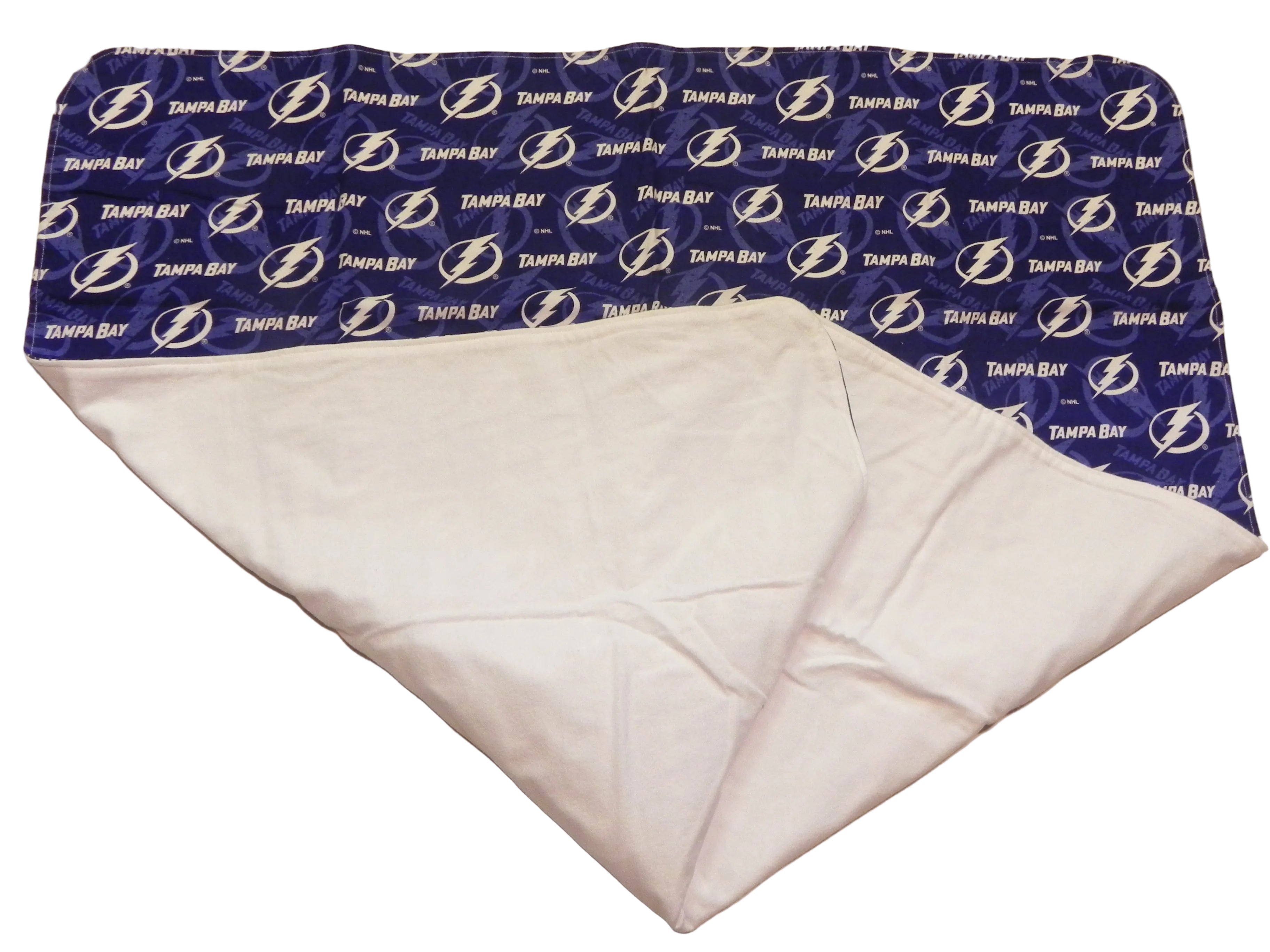 Handmade NHL Tampa Bay Lightning Baby Blanket or Adult Lap Throw