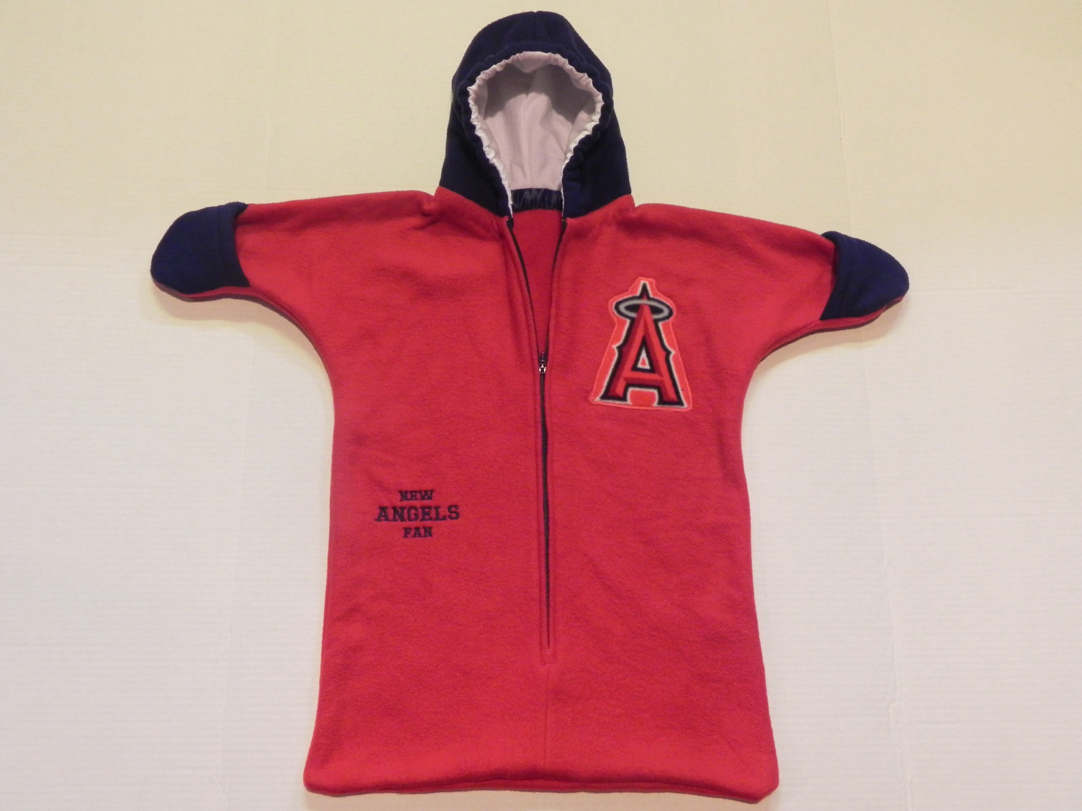 Handmade Los Angeles Angels Fleece Baby Bunting Coat 0-6M