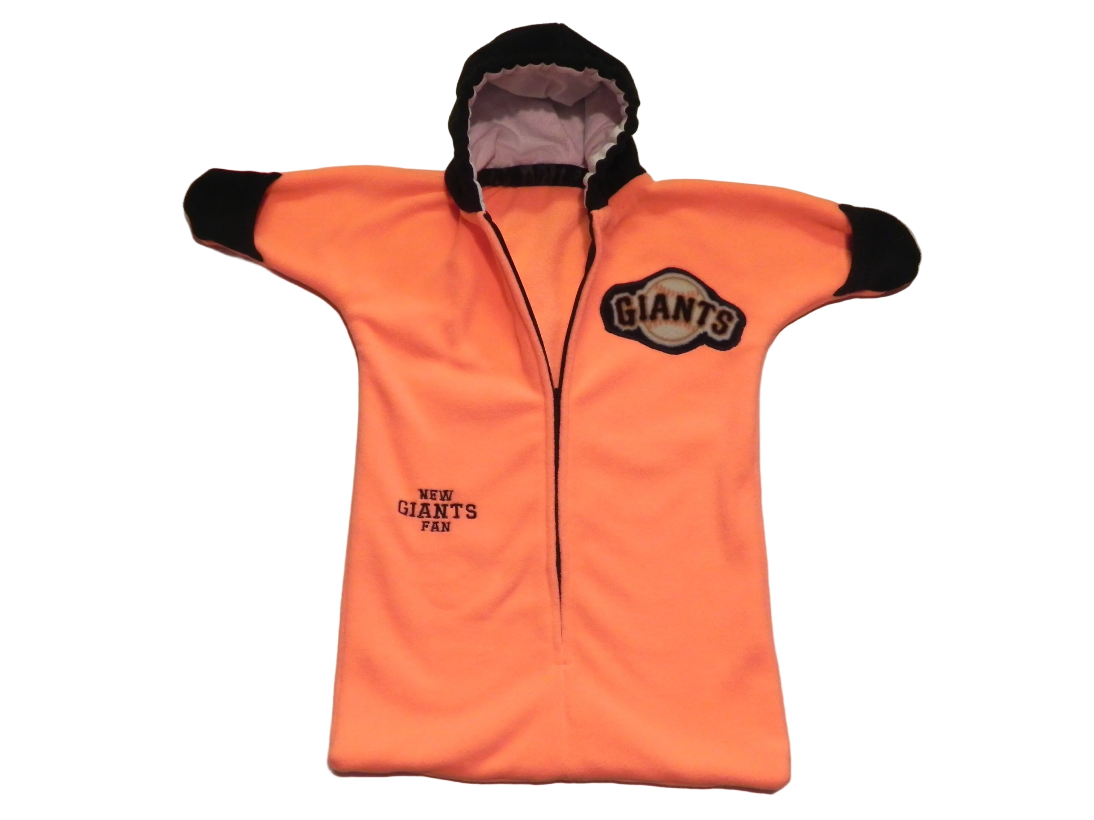 Handmade San Francisco Giants Orange Fleece Baby Bunting Coat 0-6M