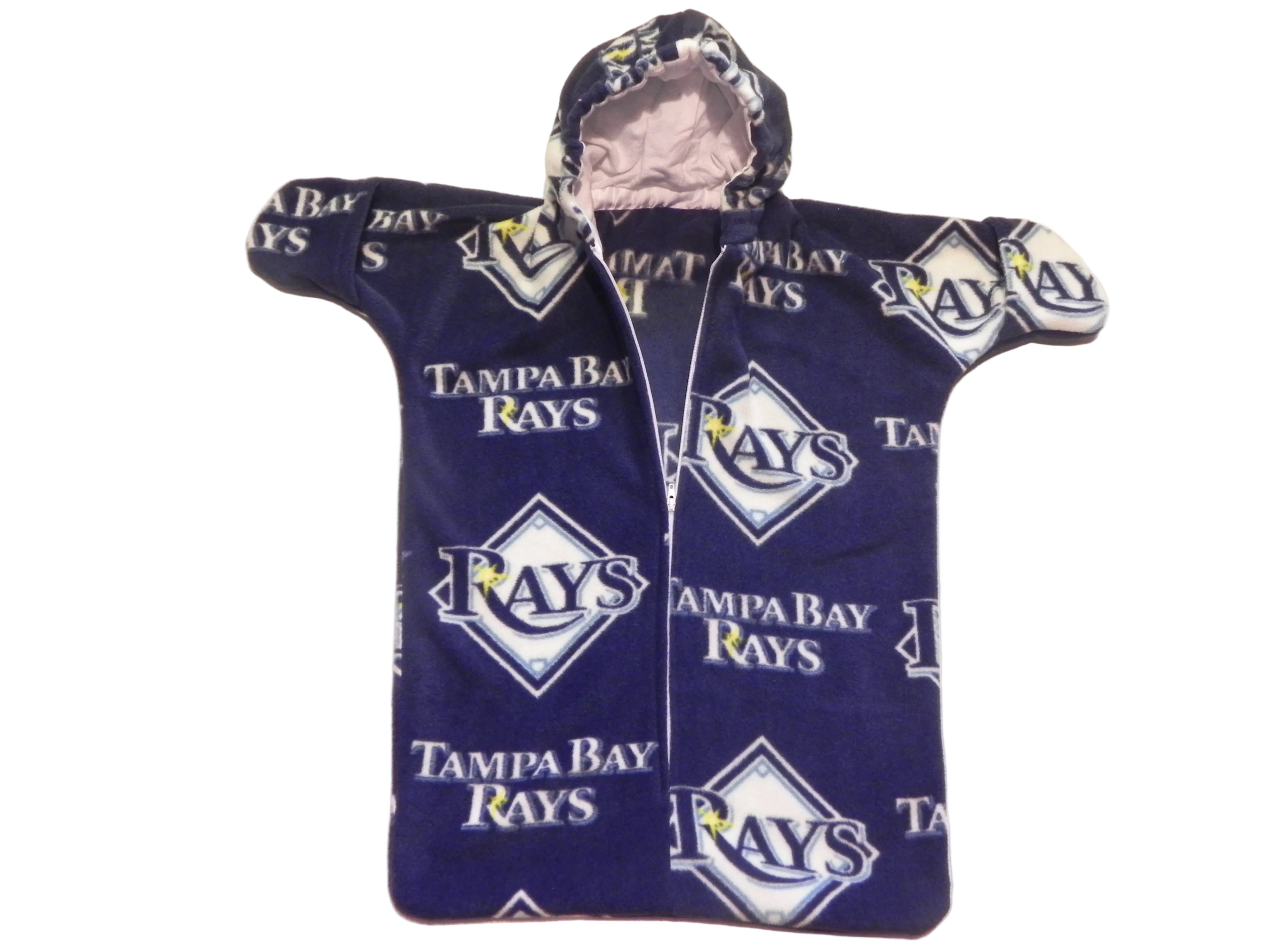 Handmade Tampa Bay Rays Printed Fleece Baby Bunting Coat 0-6M
