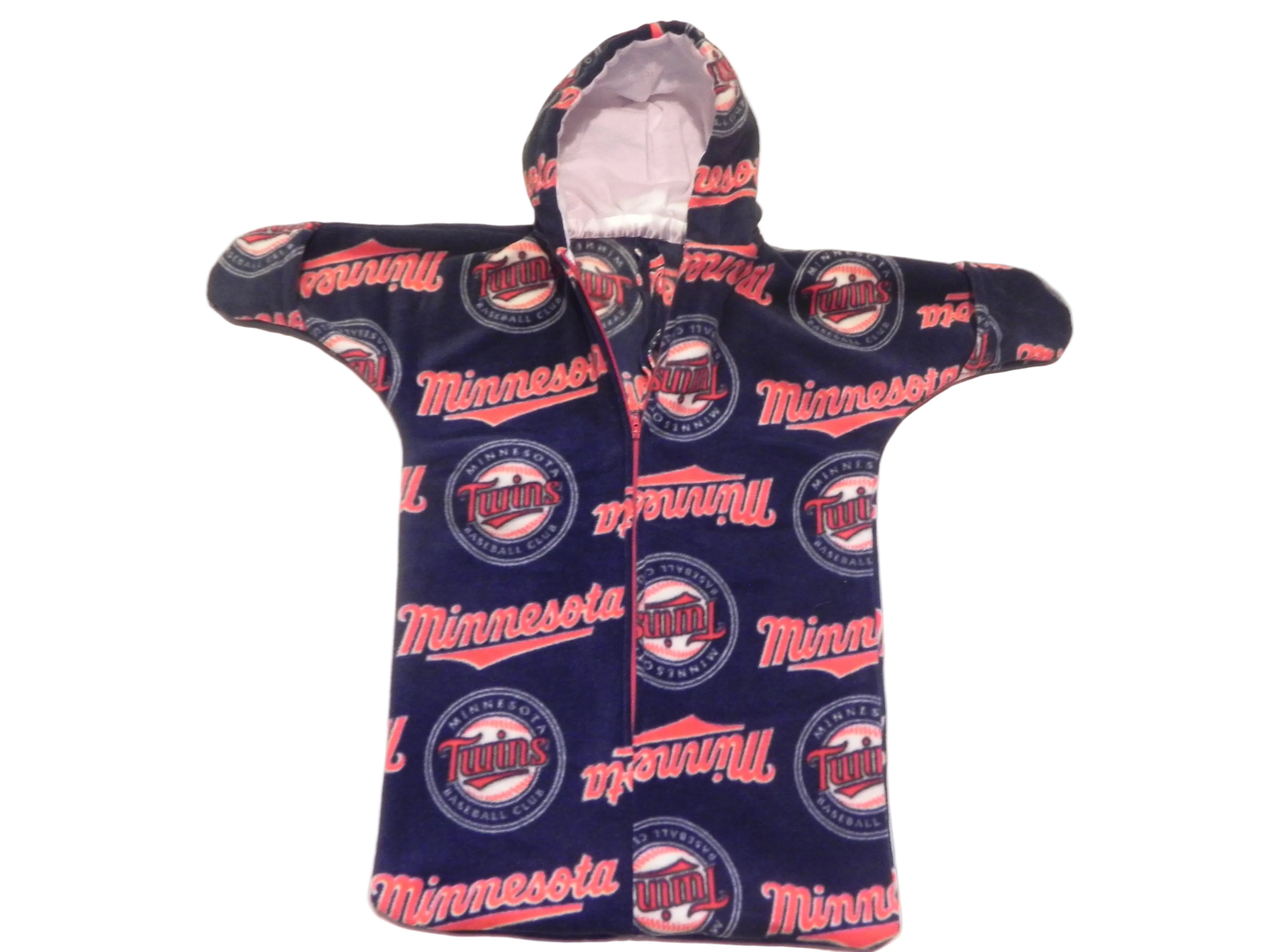 Handmade Minnesota Twins Printed Fleece Baby Bunting Coat 0-6M