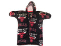 Handmade Chicago Bulls Printed Fleece Baby Bunting Coat 0-6M