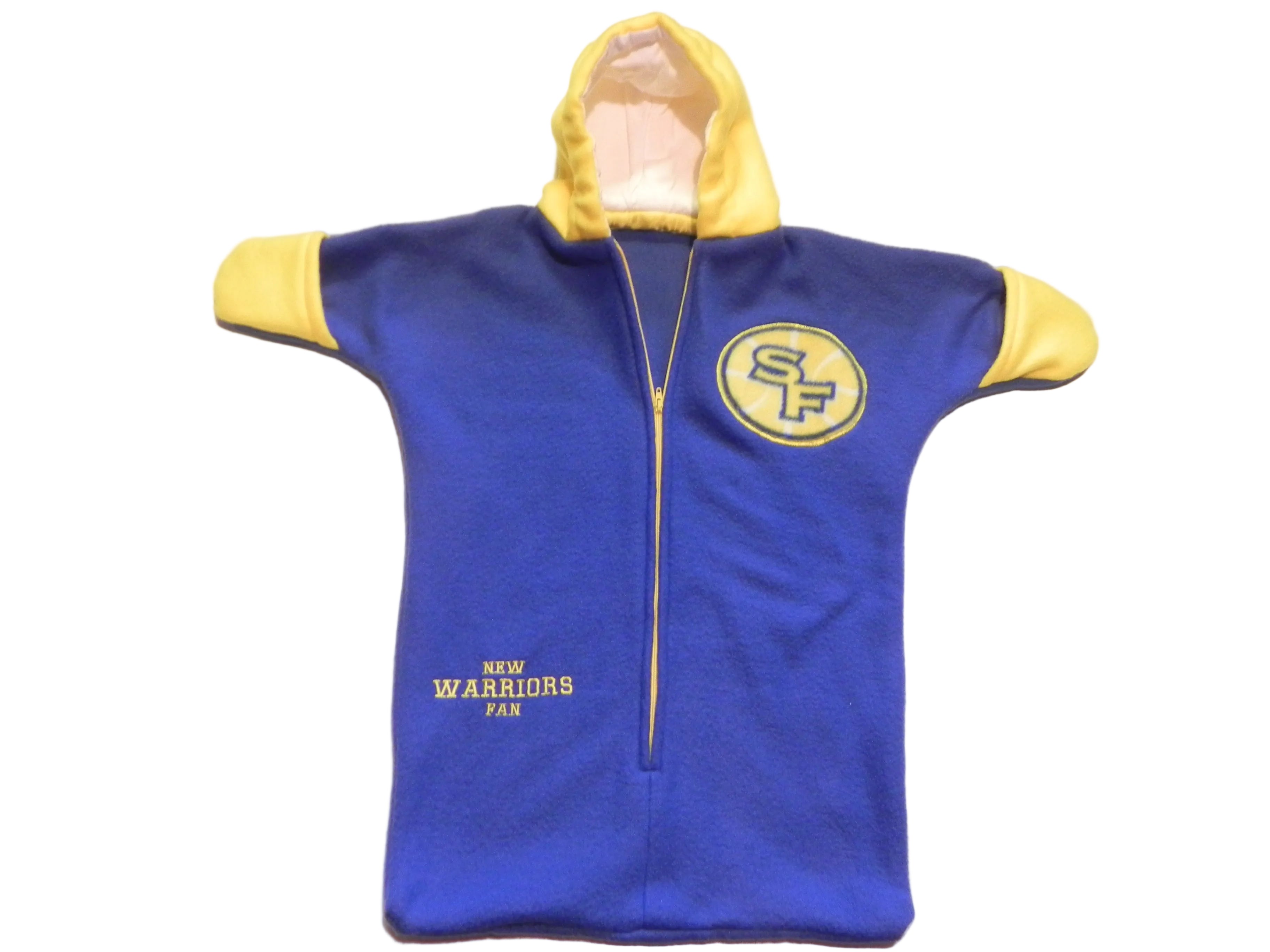 Handmade San Francisco Warriors Blue Fleece Baby Bunting Coat 0-6M