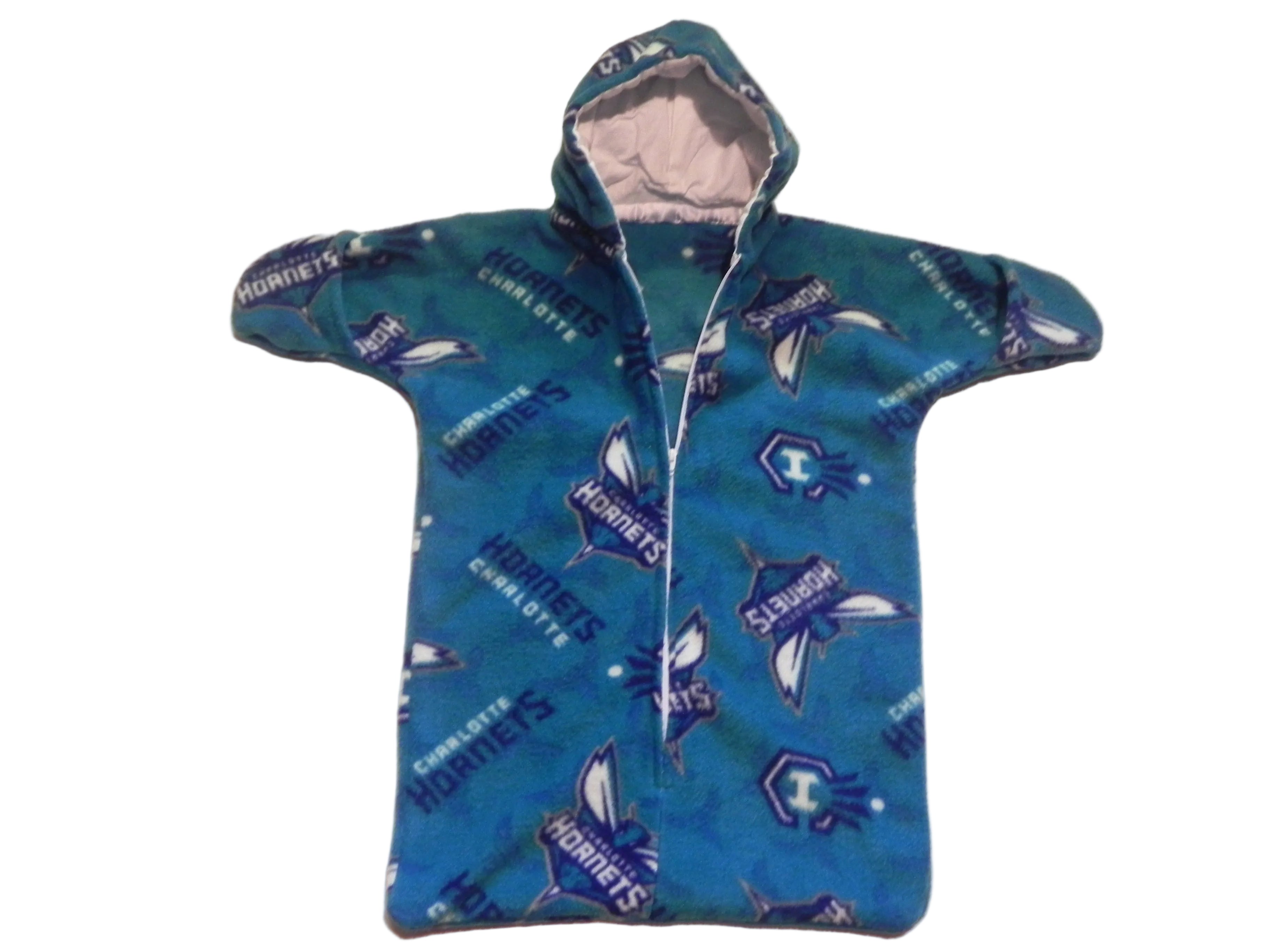 Handmade Charlotte Hornets Printed Fleece Baby Bunting Coat 0-6M