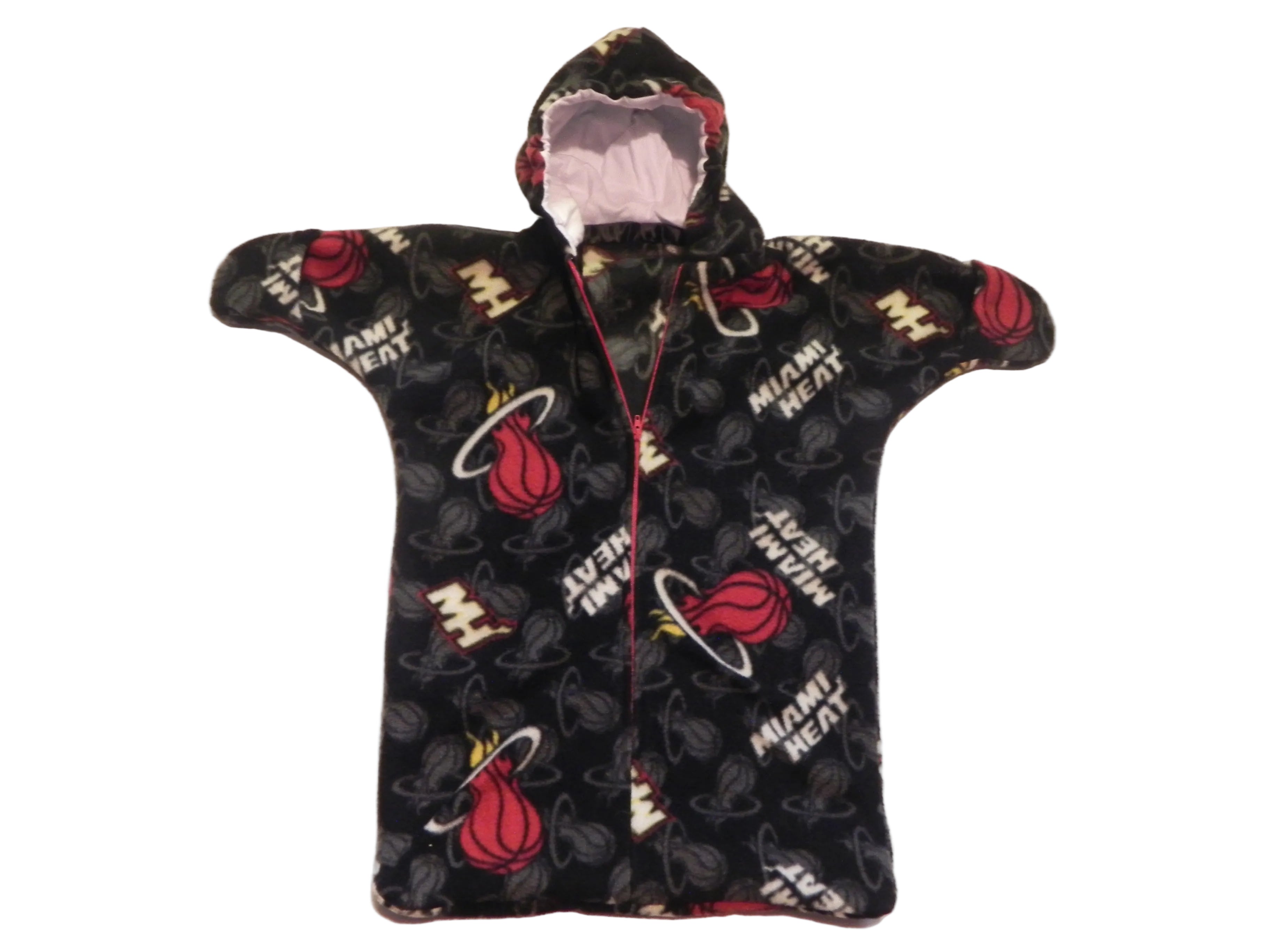 Handmade Miami Heat Printed Fleece Baby Bunting Coat 0-6M