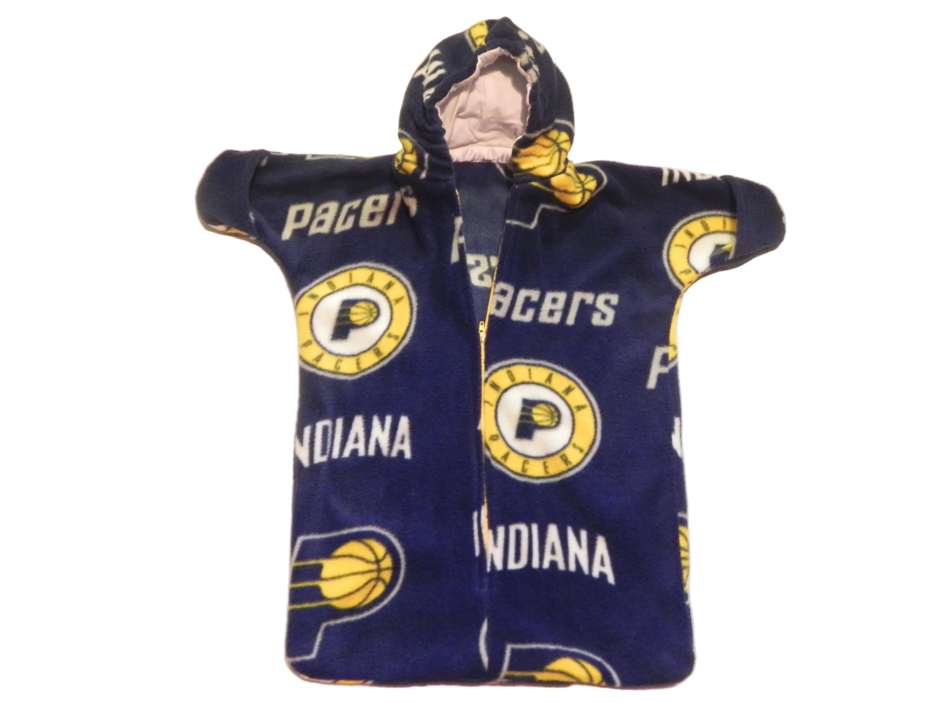 Handmade Indiana Pacers Printed Fleece Baby Bunting Coat 0-6M