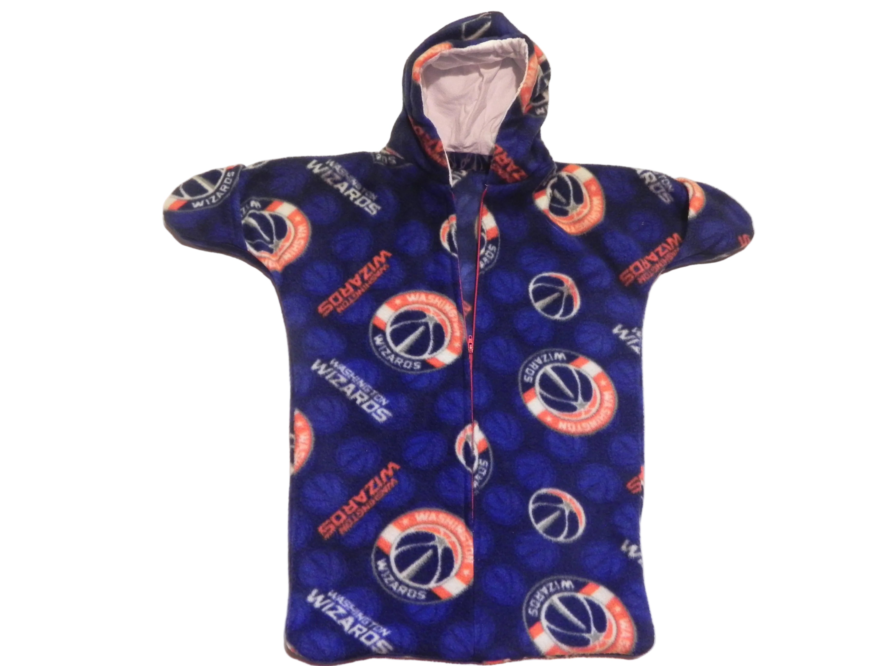 Handmade Washington Wizards Printed Fleece Baby Bunting Coat 0-6M