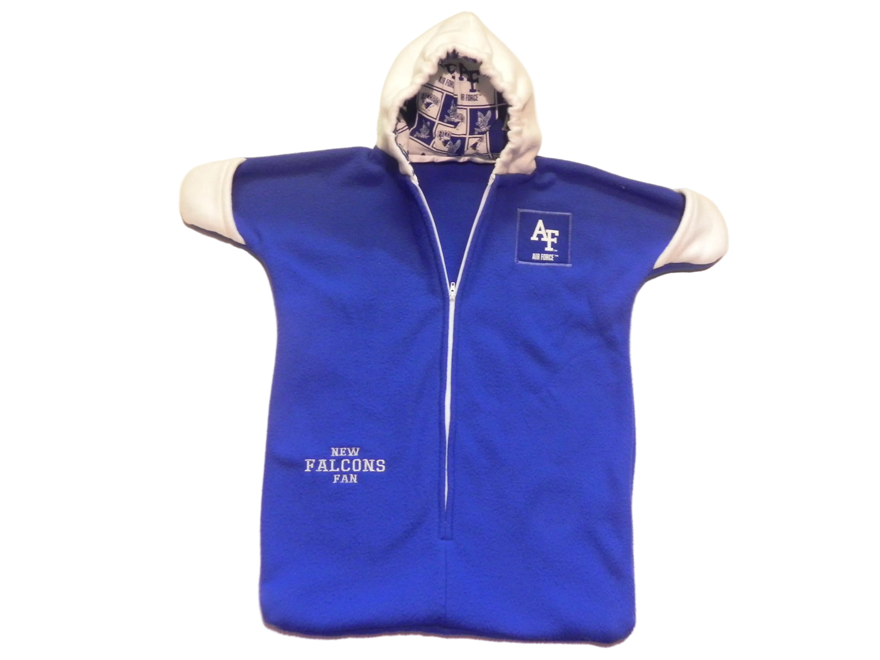 Handmade Air Force Falcon's Fleece Baby Bunting Coat 0-6M