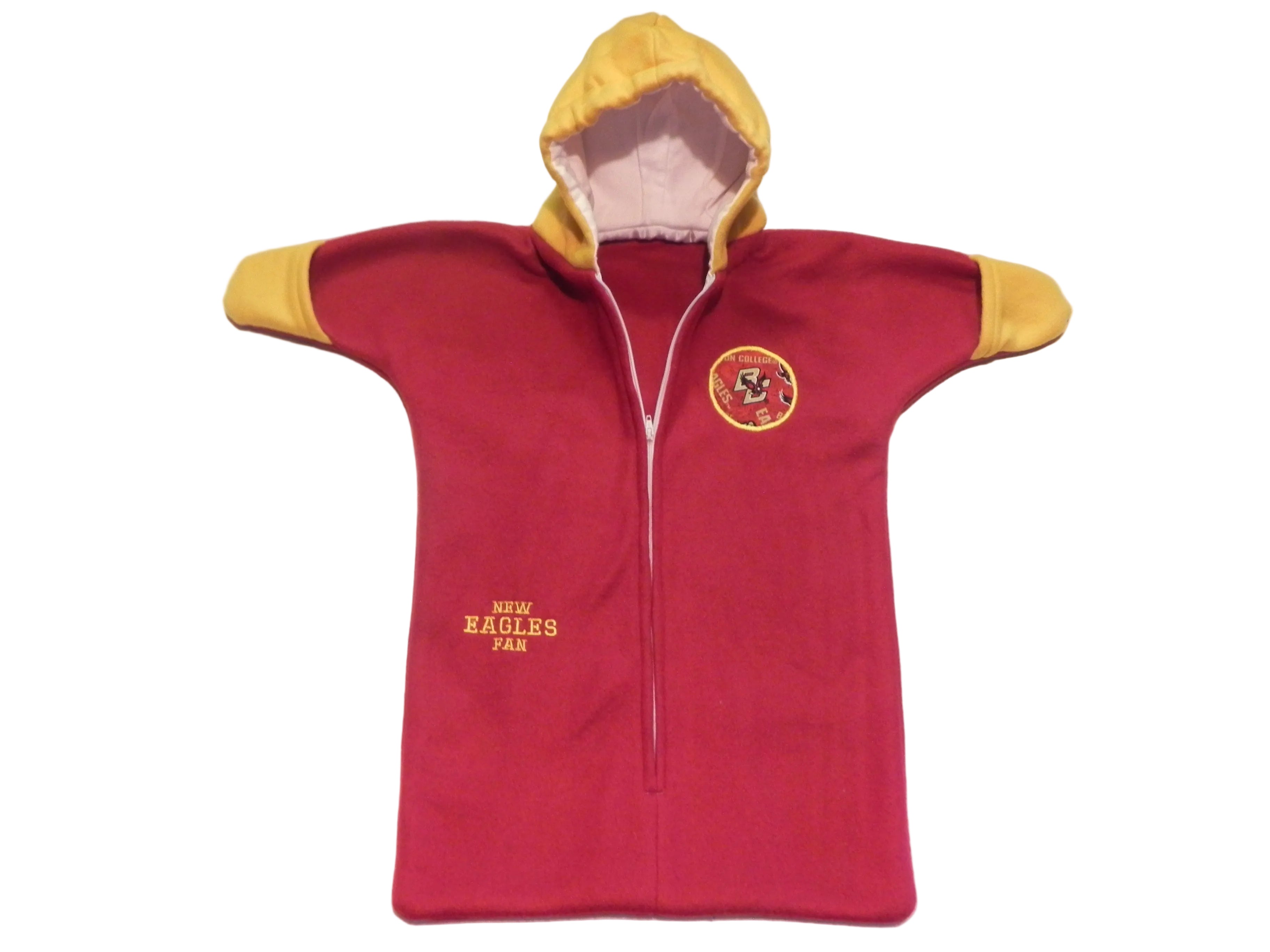 Handmade Boston Eagles Fleece Baby Bunting Coat 0-6M
