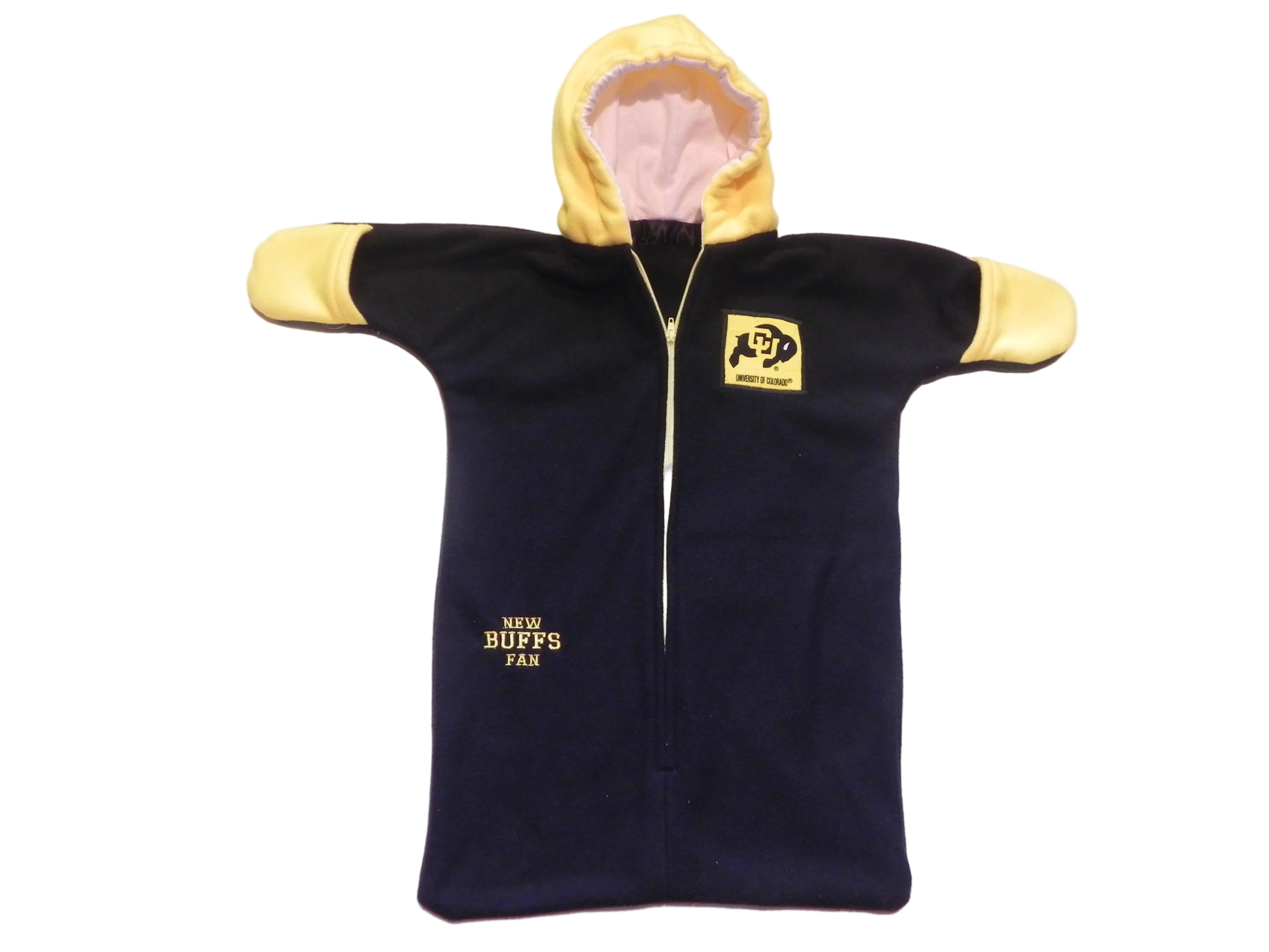 Handmade CU Buffs Black Fleece Baby Bunting Coat 0-6M