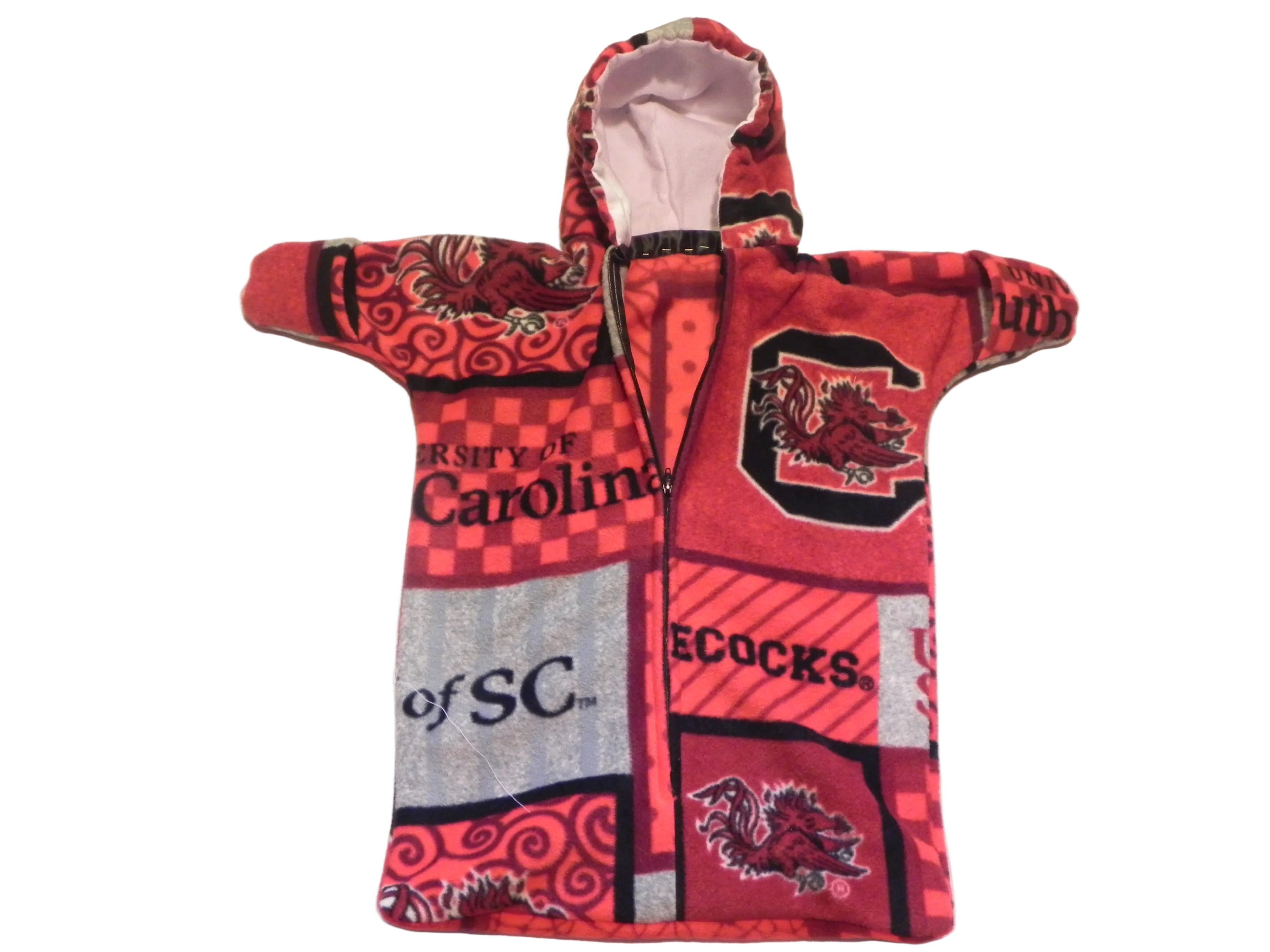 Handmade South Carolina Gamecocks Fleece Baby Bunting Coat 0-6M