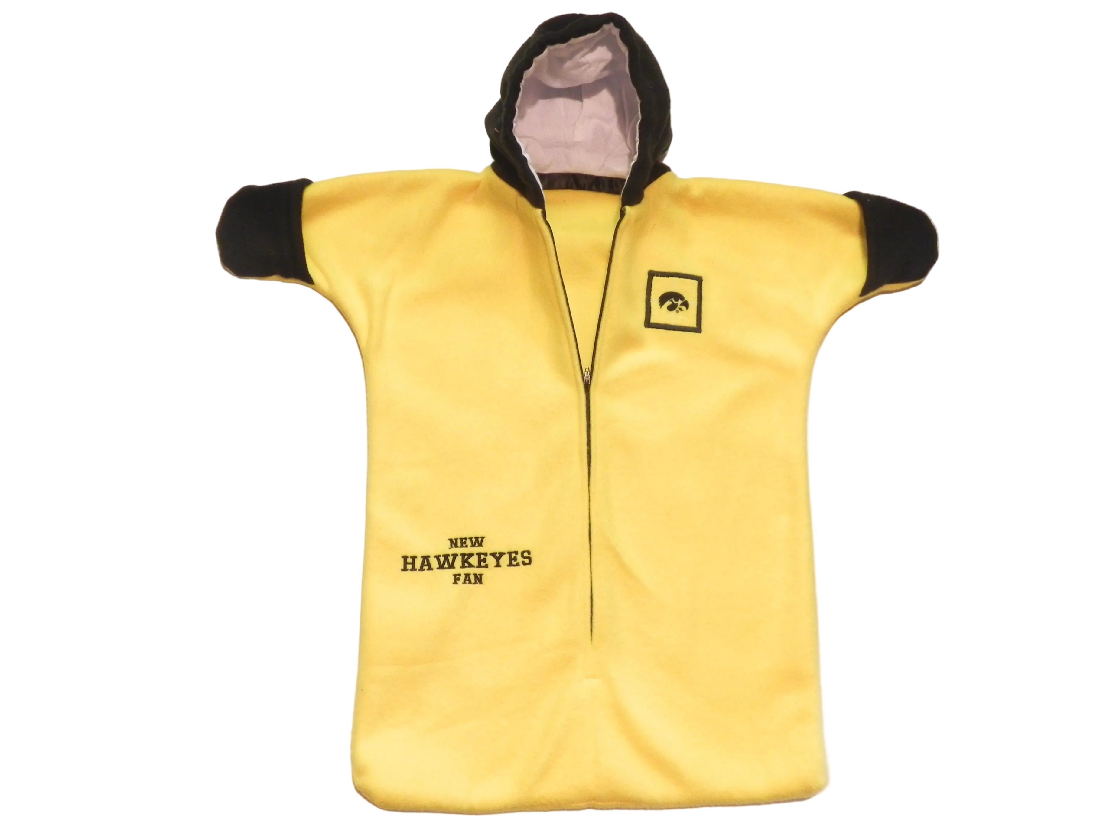 Handmade Iowa Hawkeyes Fleece Baby Bunting Coat 0-6M