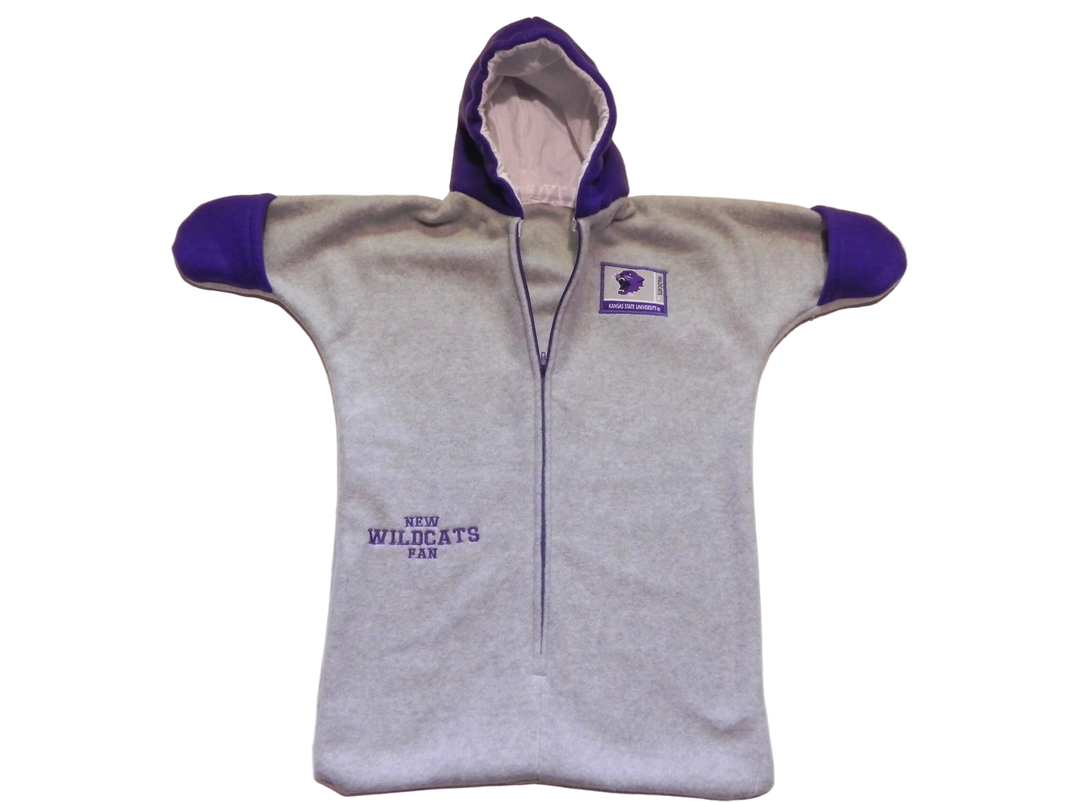 Handmade Kansas State Wildcats Fleece Baby Bunting Coat 0-6M