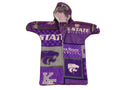 Handmade Kansas State Wildcats Printed Fleece Baby Bunting Coat 0-6M