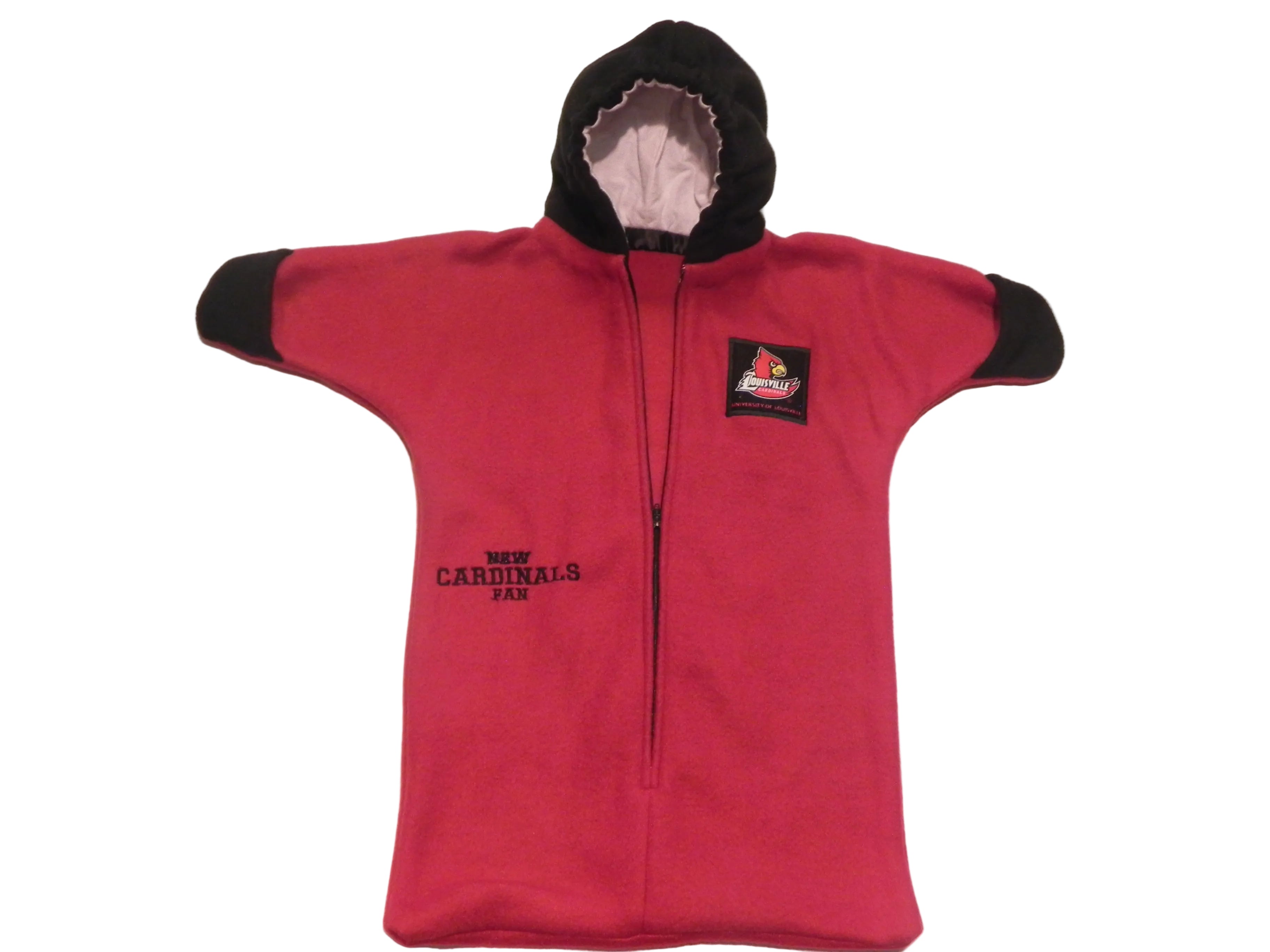 Handmade Louisville Cardinals Fleece Baby Bunting Coat 0-6M