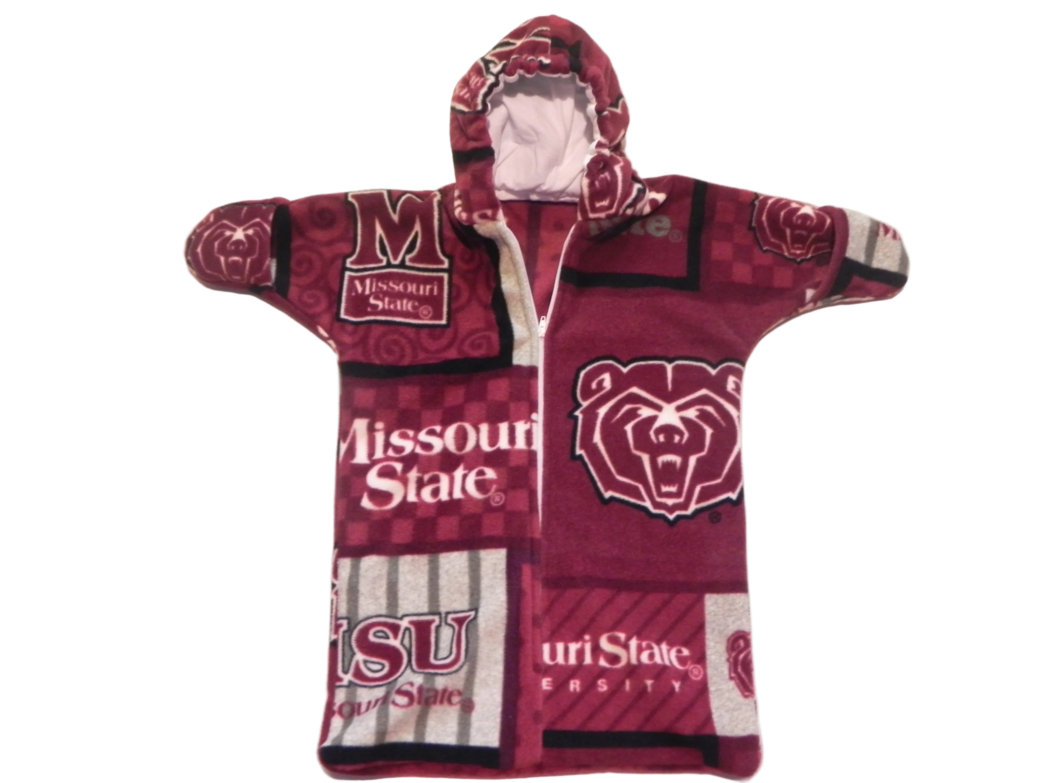 Handmade Missouri Bears Printed Fleece Baby Bunting Coat 0-6M