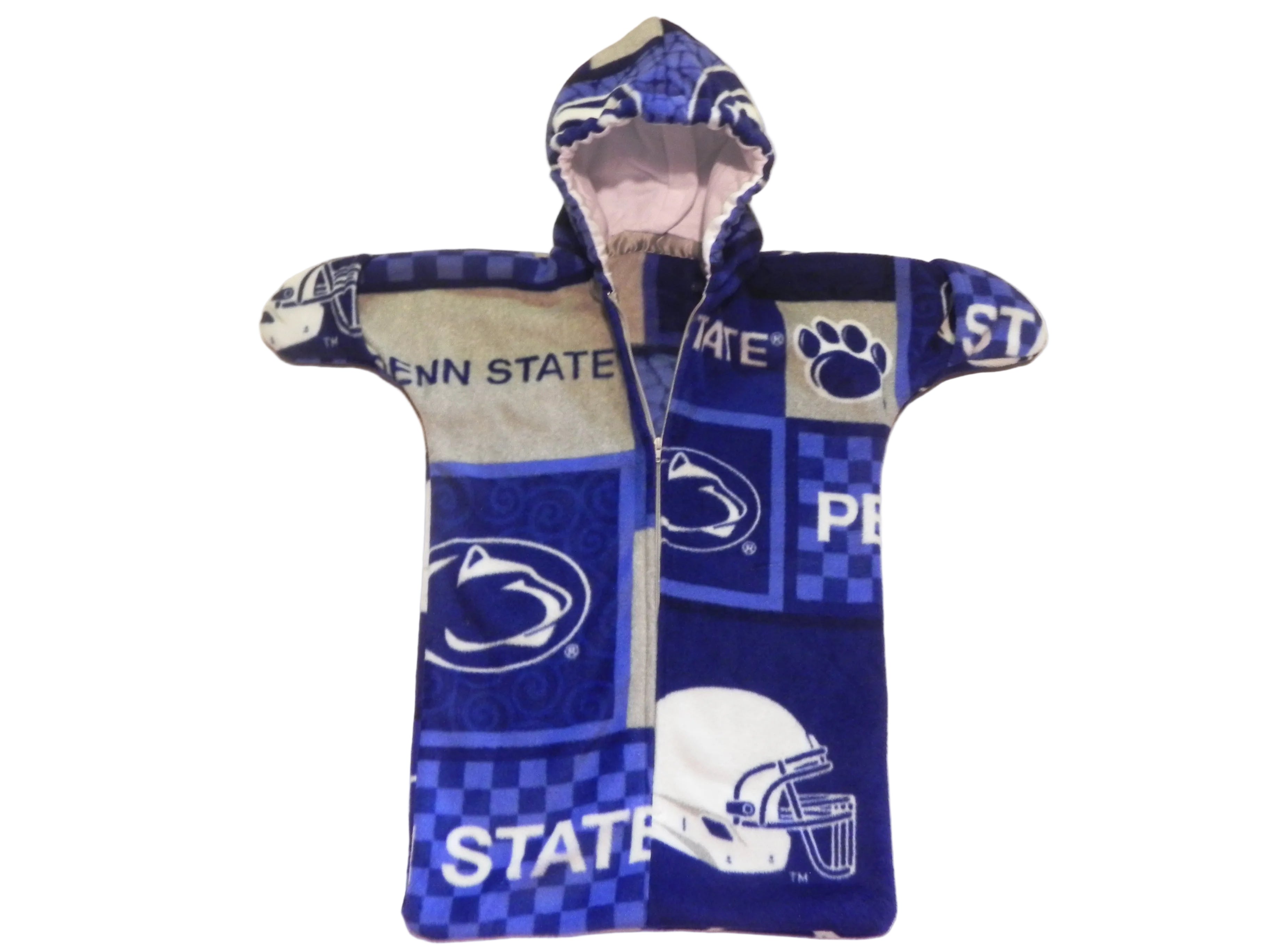 Handmade Penn State Nittany Lions Printed Fleece Baby Bunting Coat 0-6M