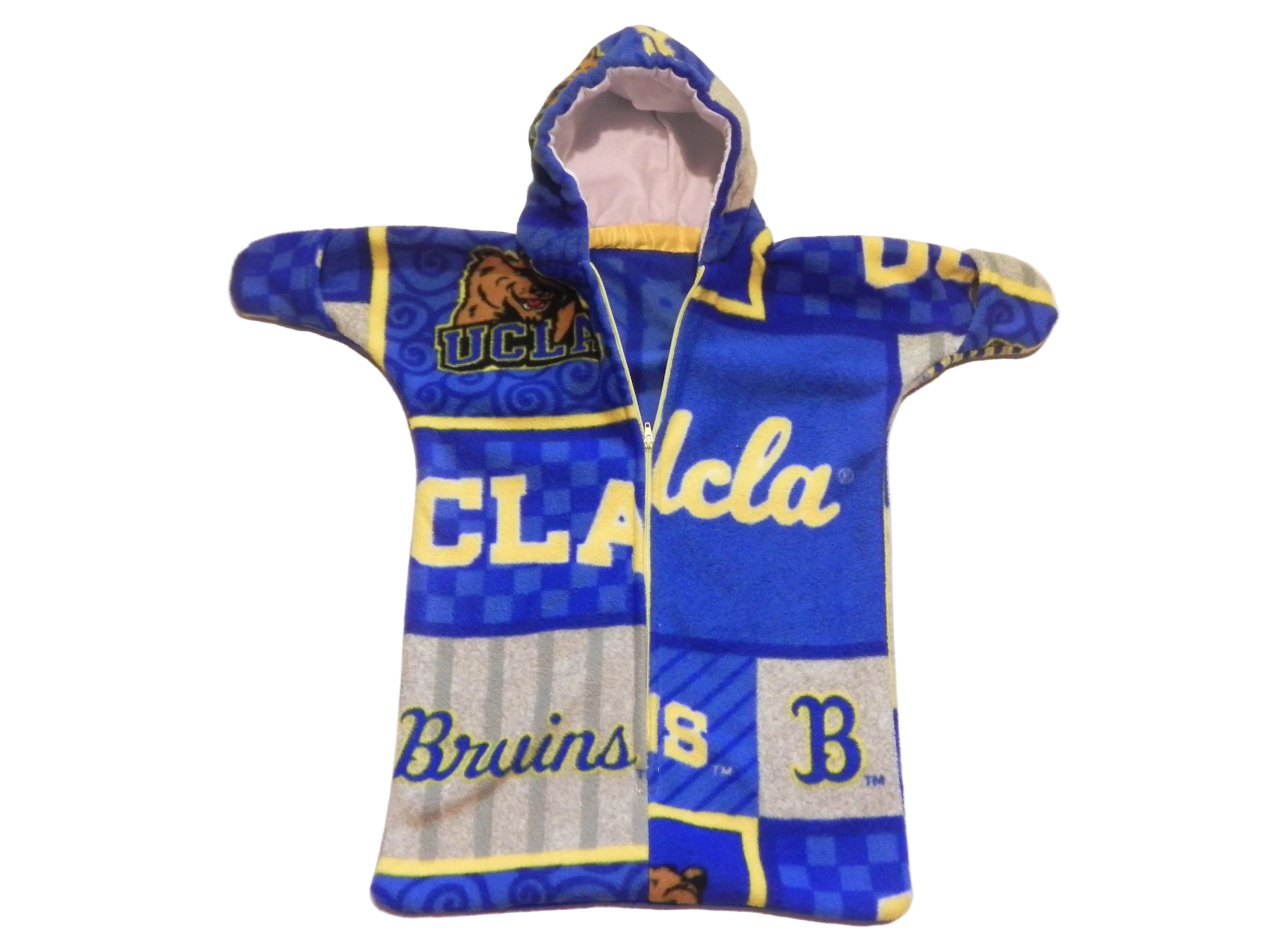 Handmade UCLA Bruins Printed Fleece Baby Bunting Coat 0-6M