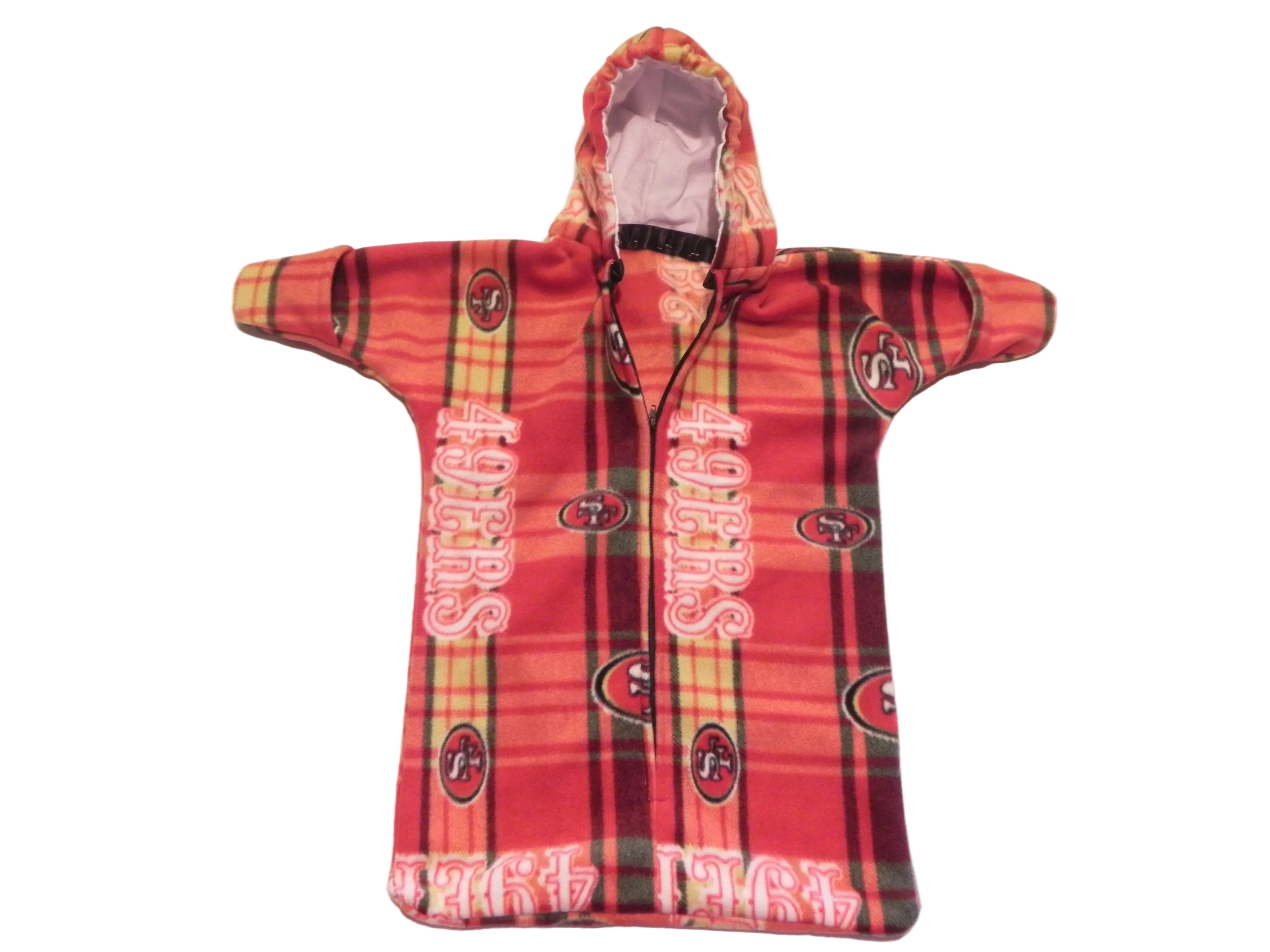 Handmade San Francisco 49ers Printed Fleece Baby Bunting Coat 0-6M