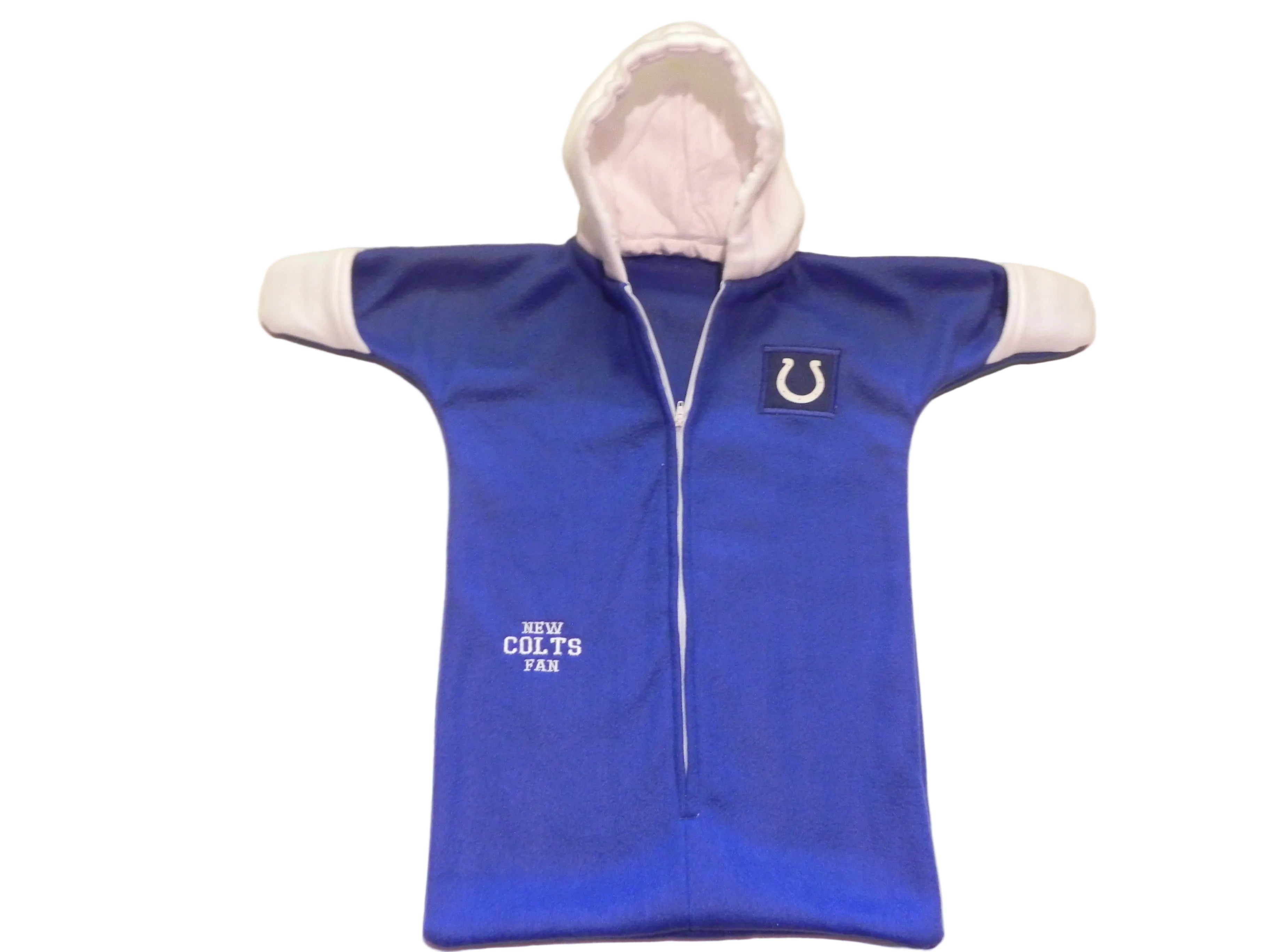 Handmade Indianapolis Colts Blue Fleece Baby Bunting Coat 0-6M