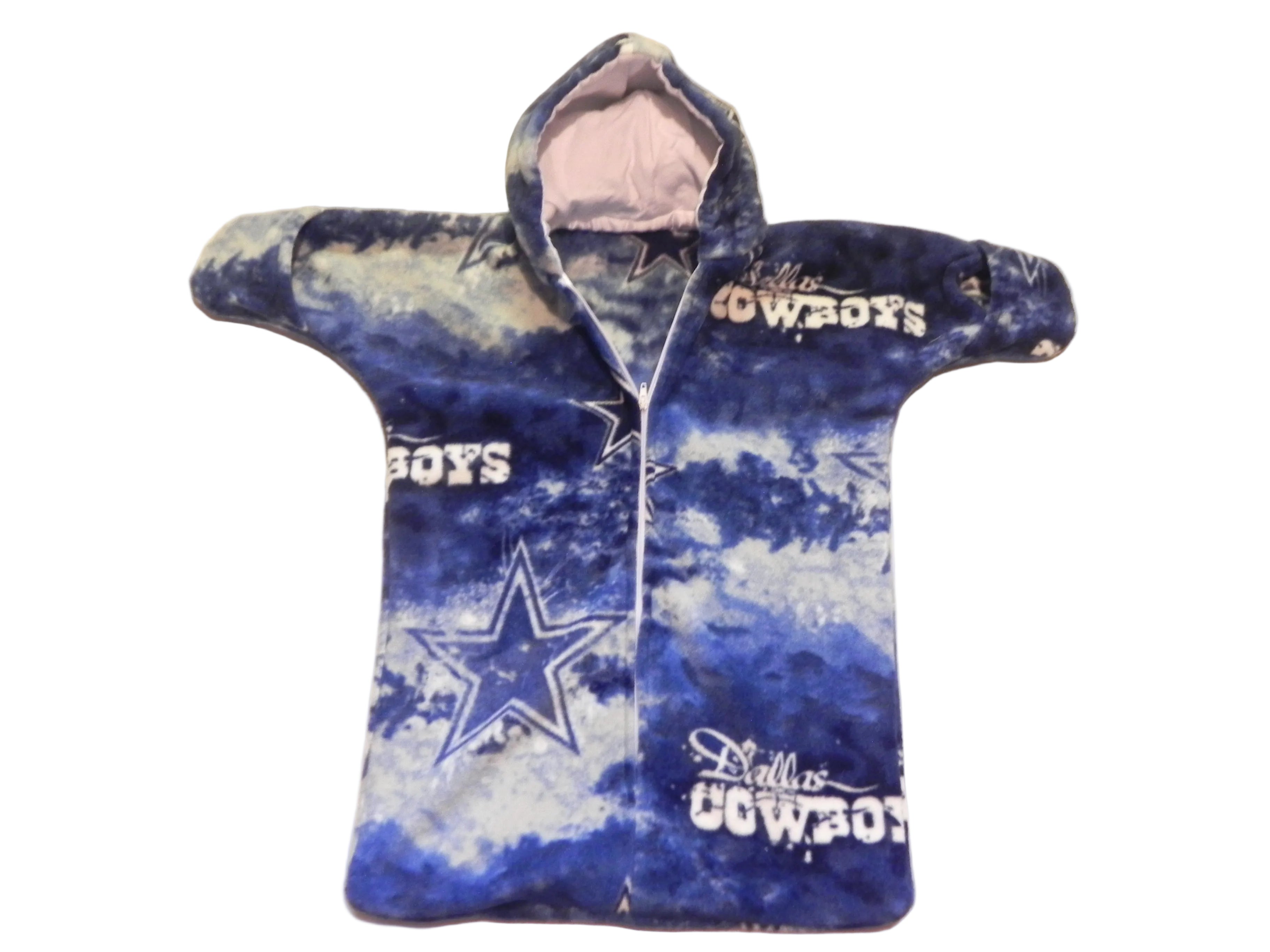 Handmade Dallas Cowboys Printed Fleece Baby Bunting Coat 0-6M