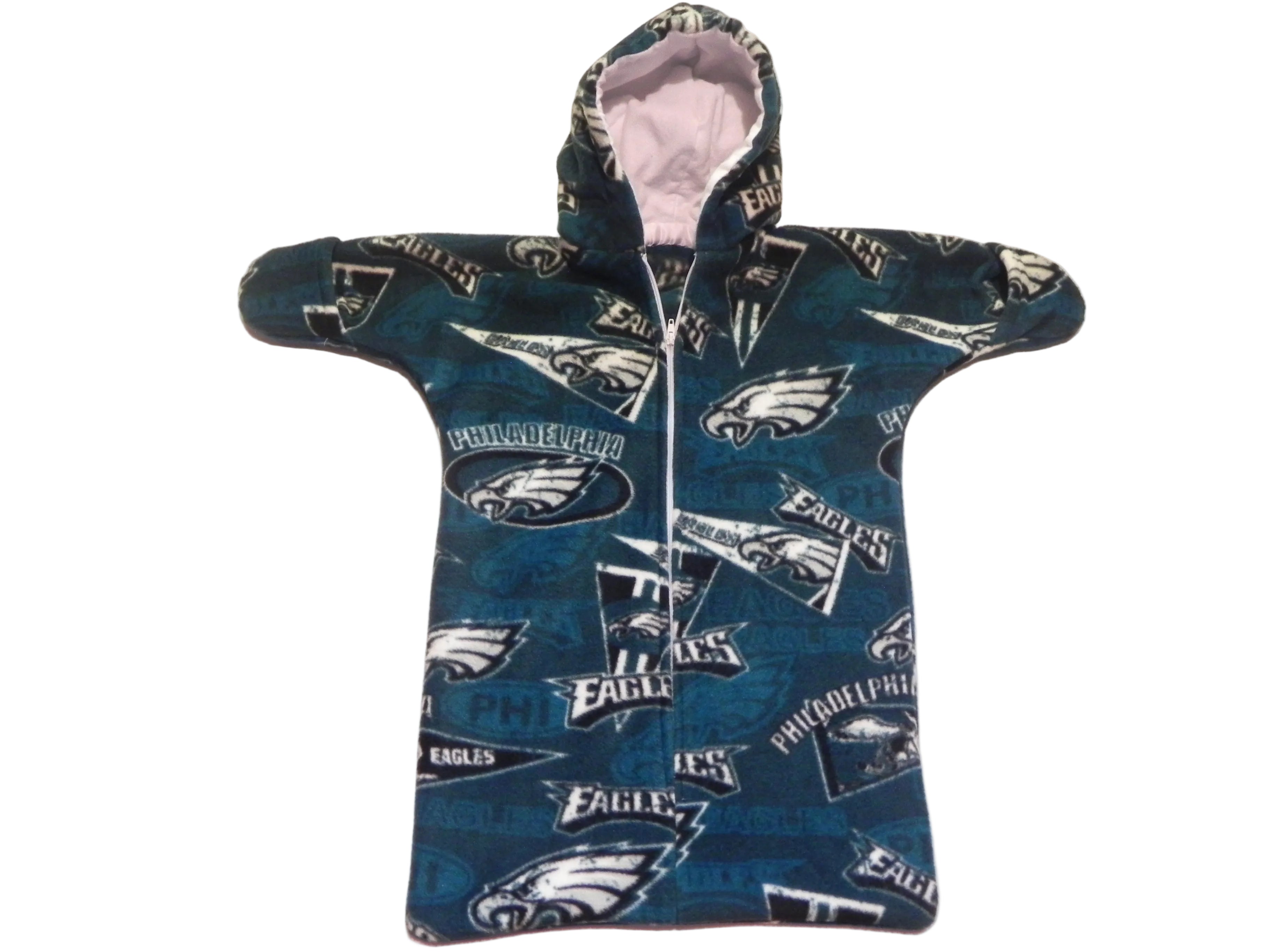 Handmade Philadelphia Eagles Printed Fleece Baby Bunting Coat 0-6M