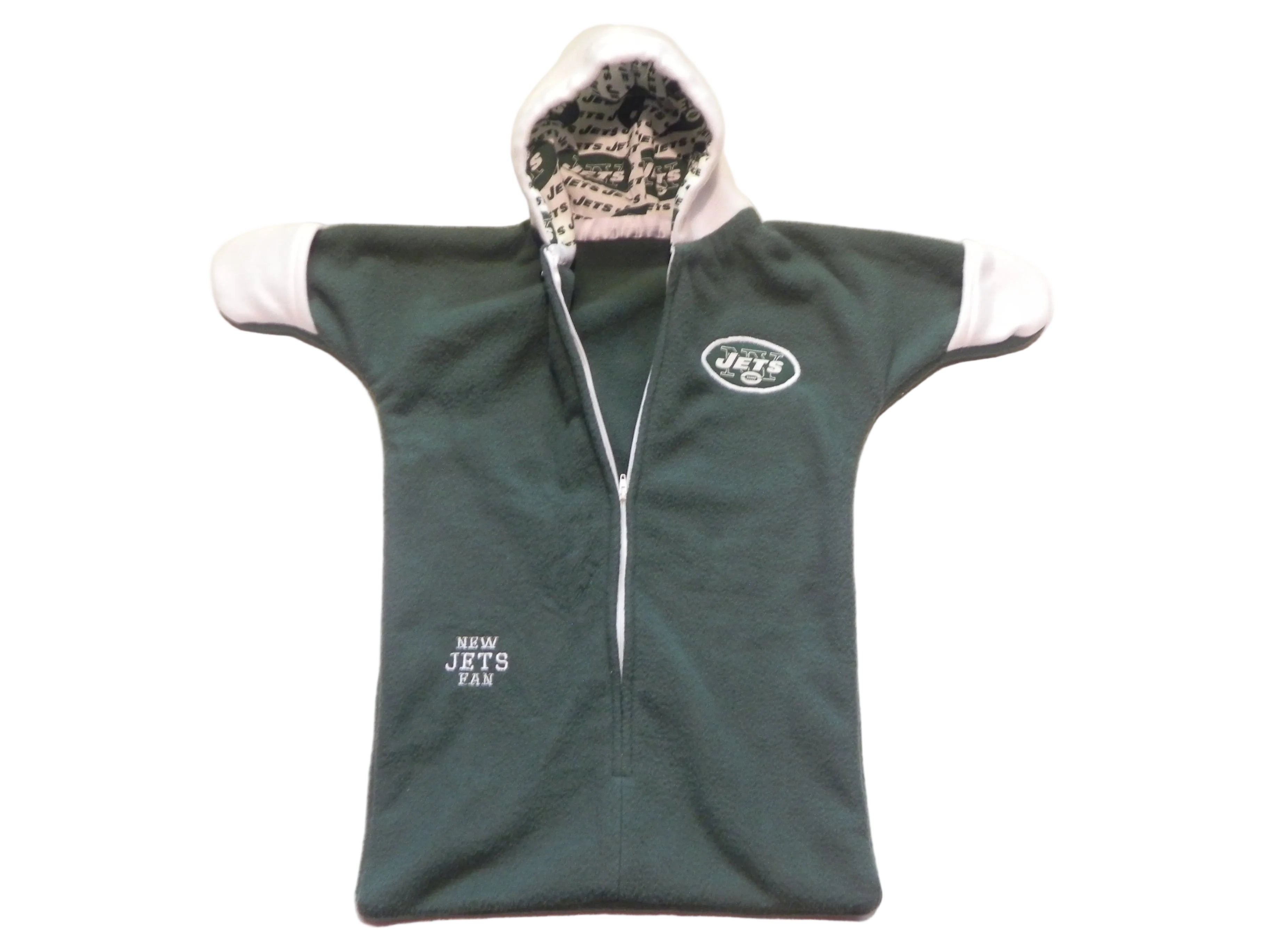 Handmade New York Jets Fleece Baby Bunting Coat 0-6 Mo