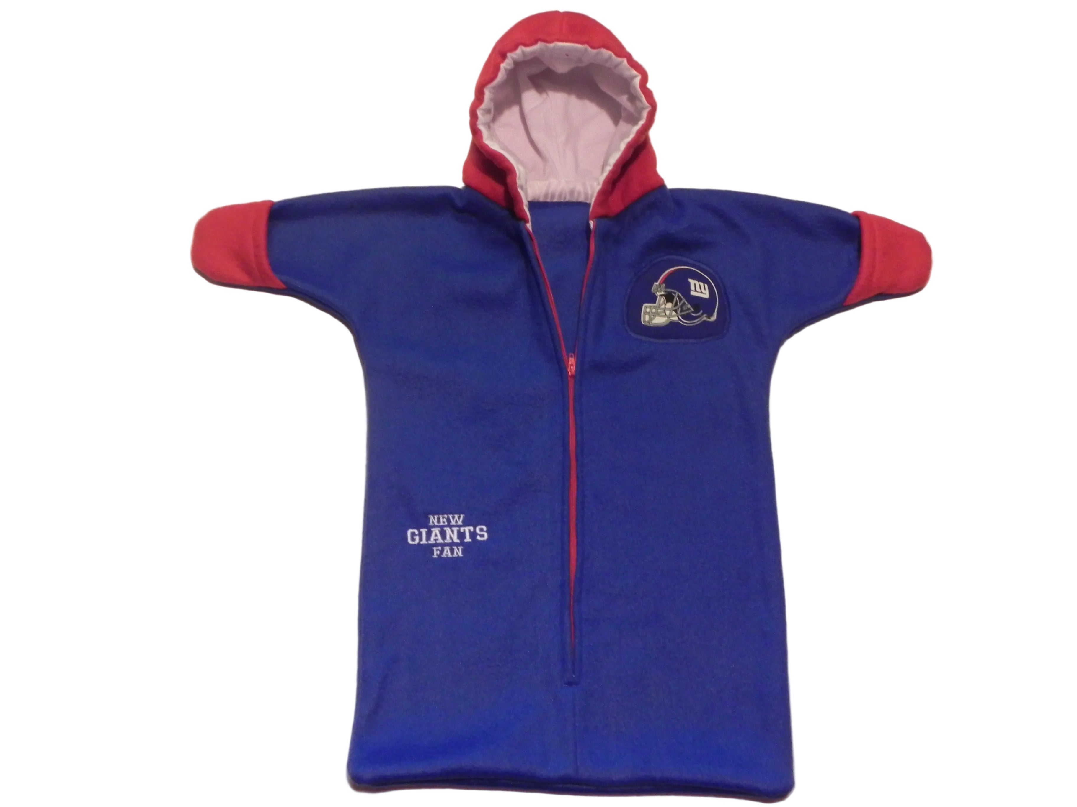 Handmade New York Giants Fleece Baby Bunting Coat 0-6 Mo