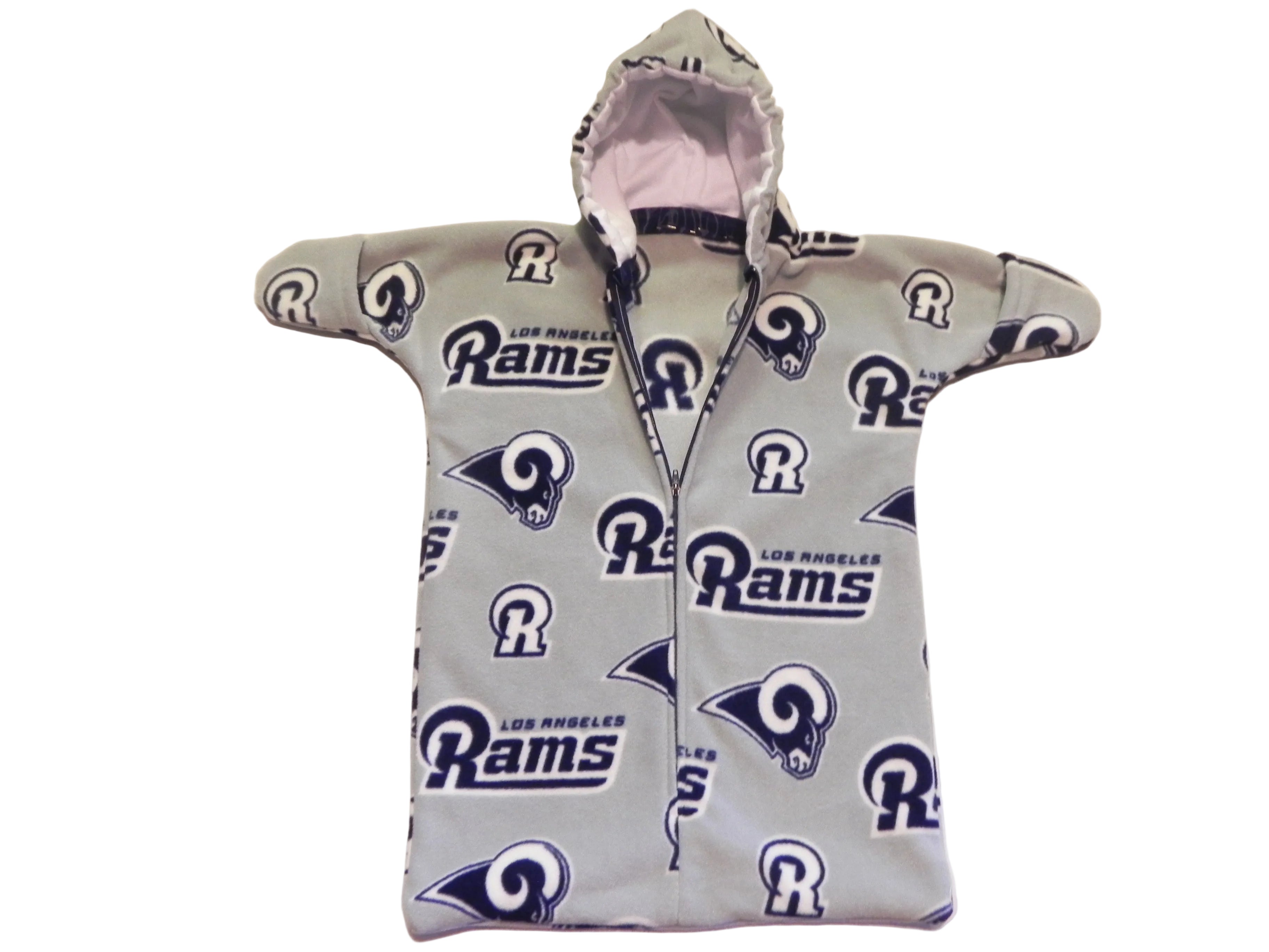 Handmade Los Angeles Rams Printed Fleece Baby Bunting Coat 0-6M