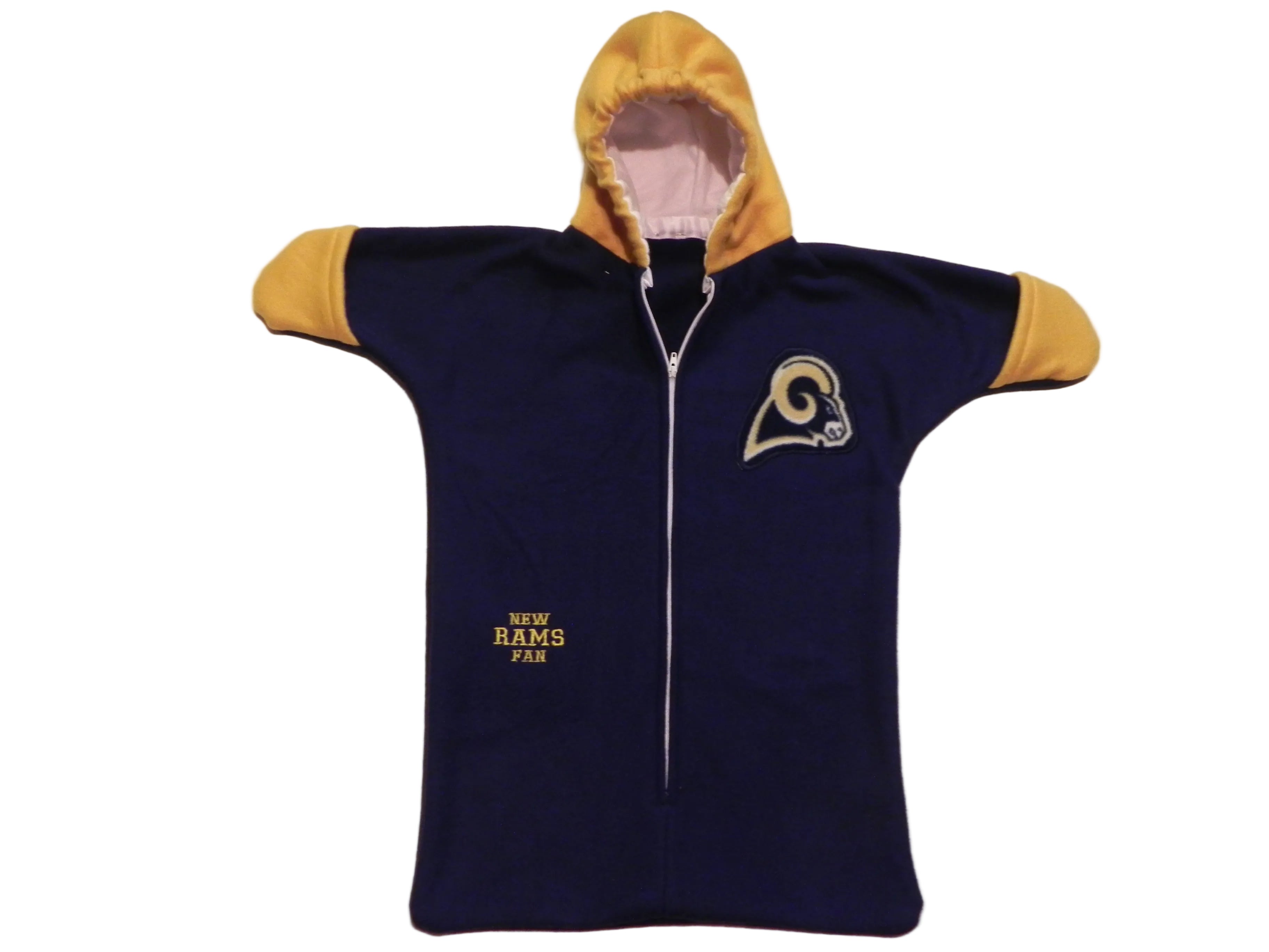 Handmade Los Angeles Rams Fleece Baby Bunting Coat 0-6M