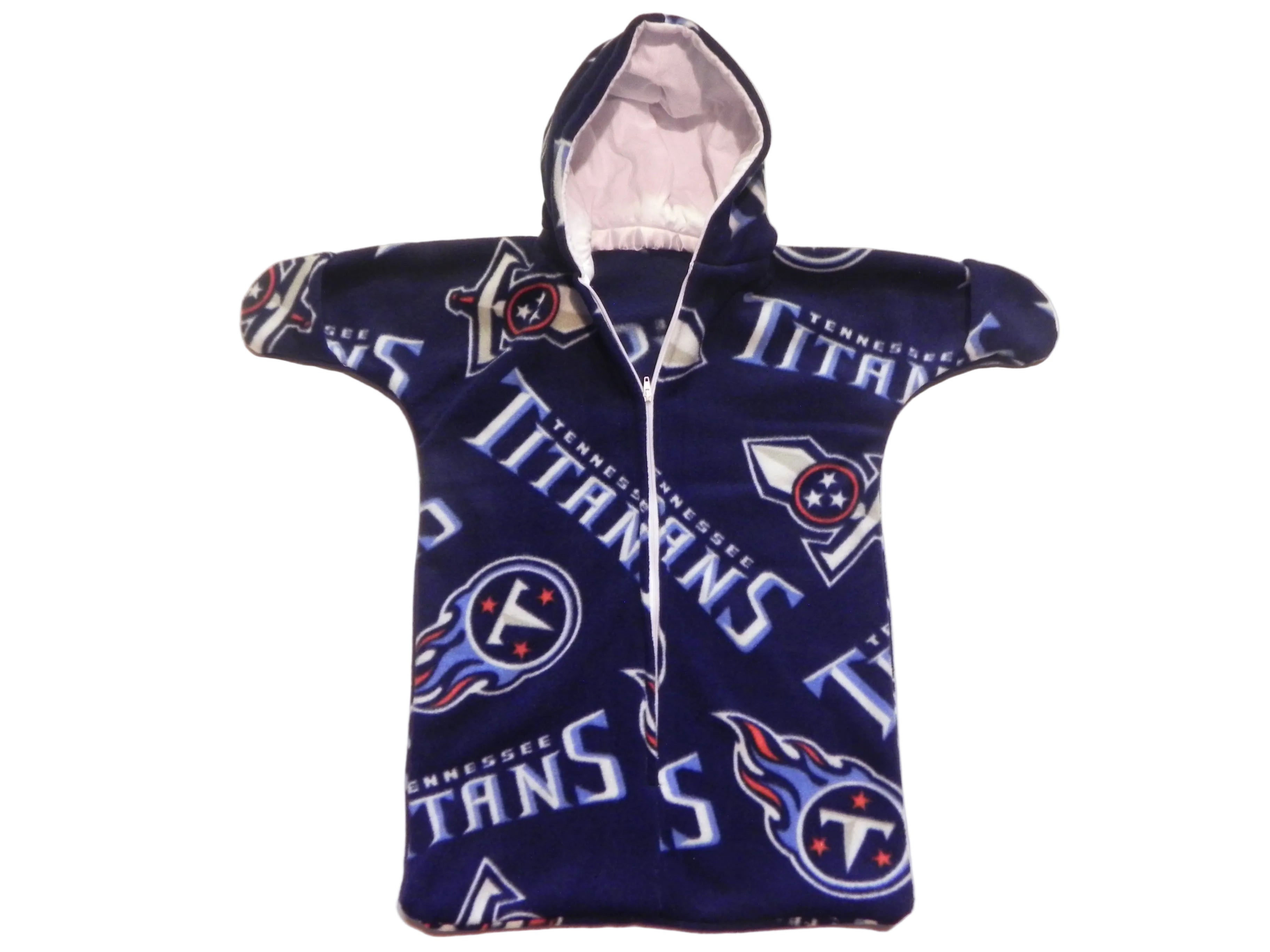 Handmade Tennessee Titans Printed Fleece Baby Bunting Coat 0-6M