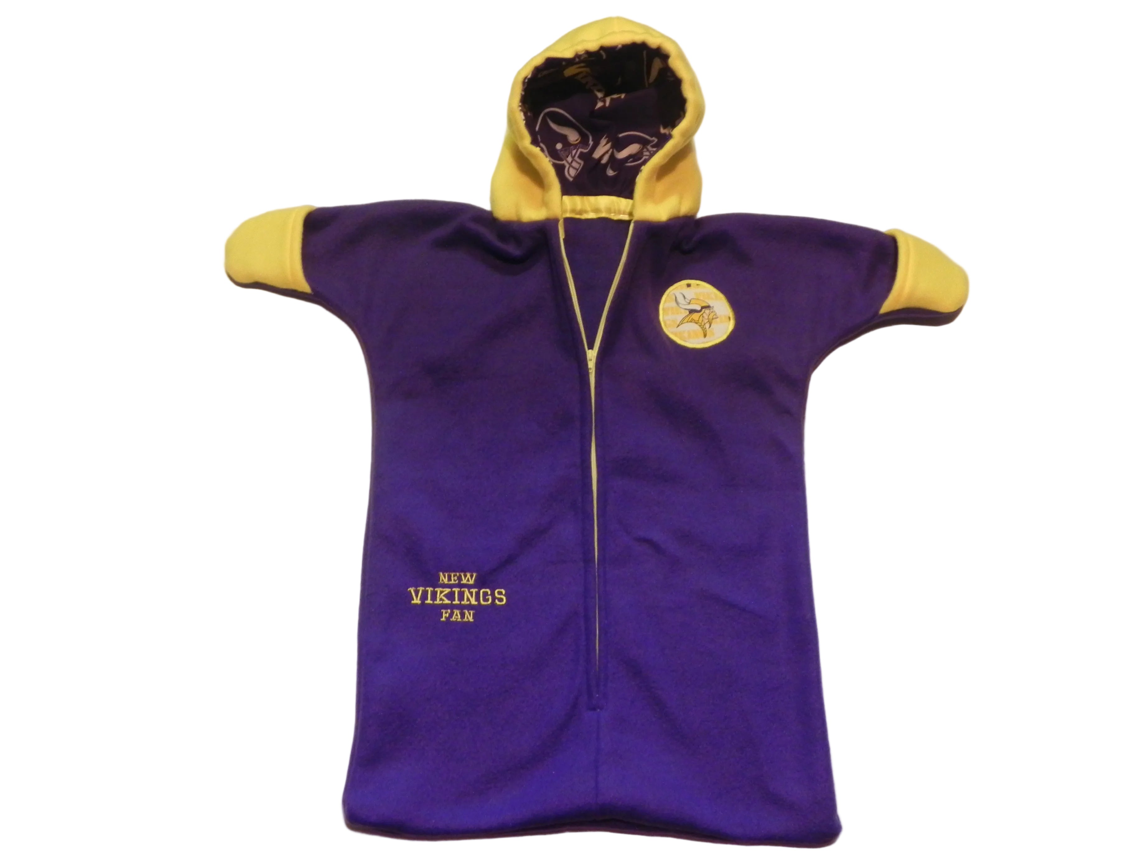 Handmade Minnesota Vikings Fleece Baby Bunting Coat 0-6M