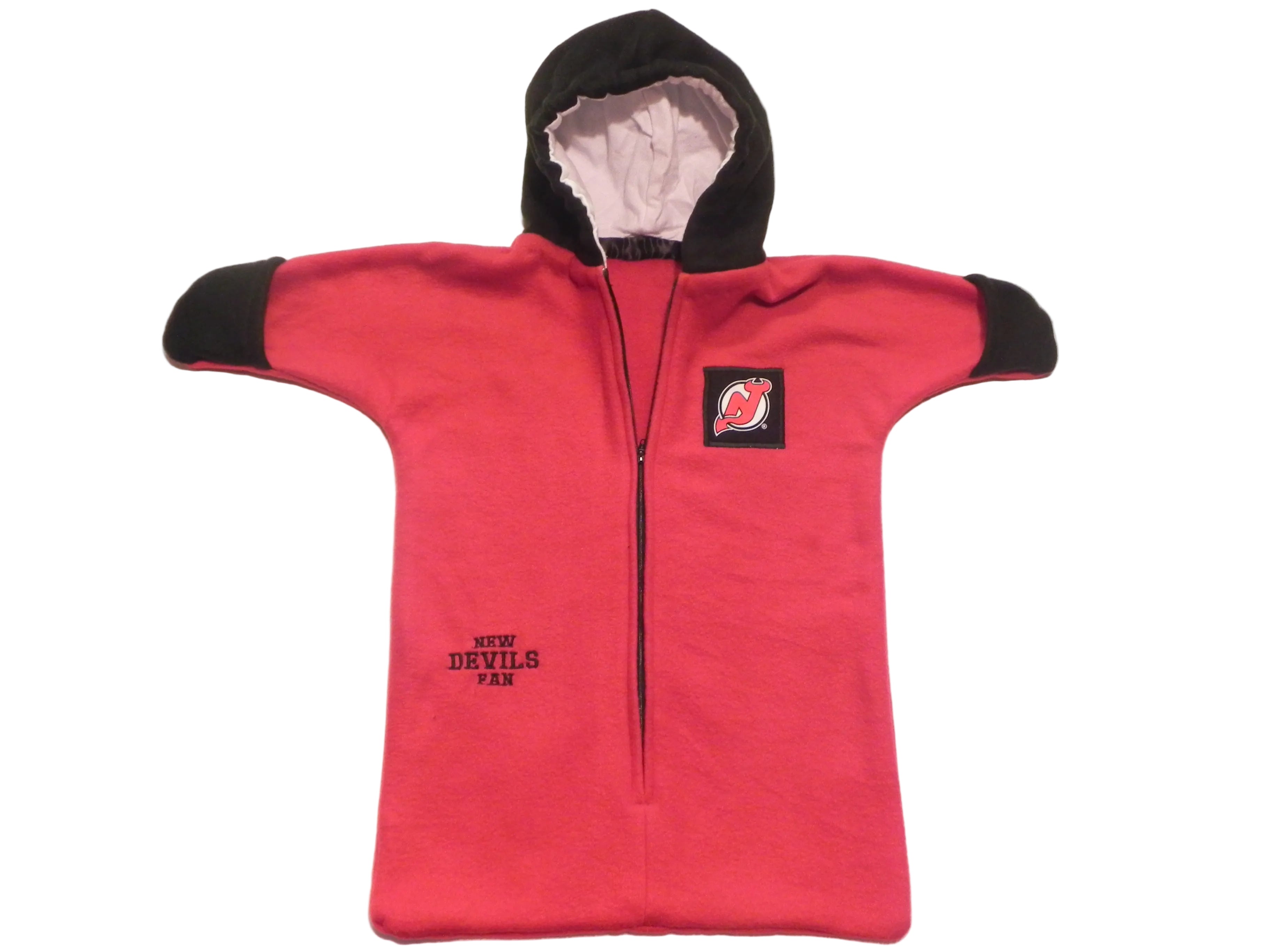 Handmade New Jersey Devils Fleece Baby Bunting Coat 0-6M